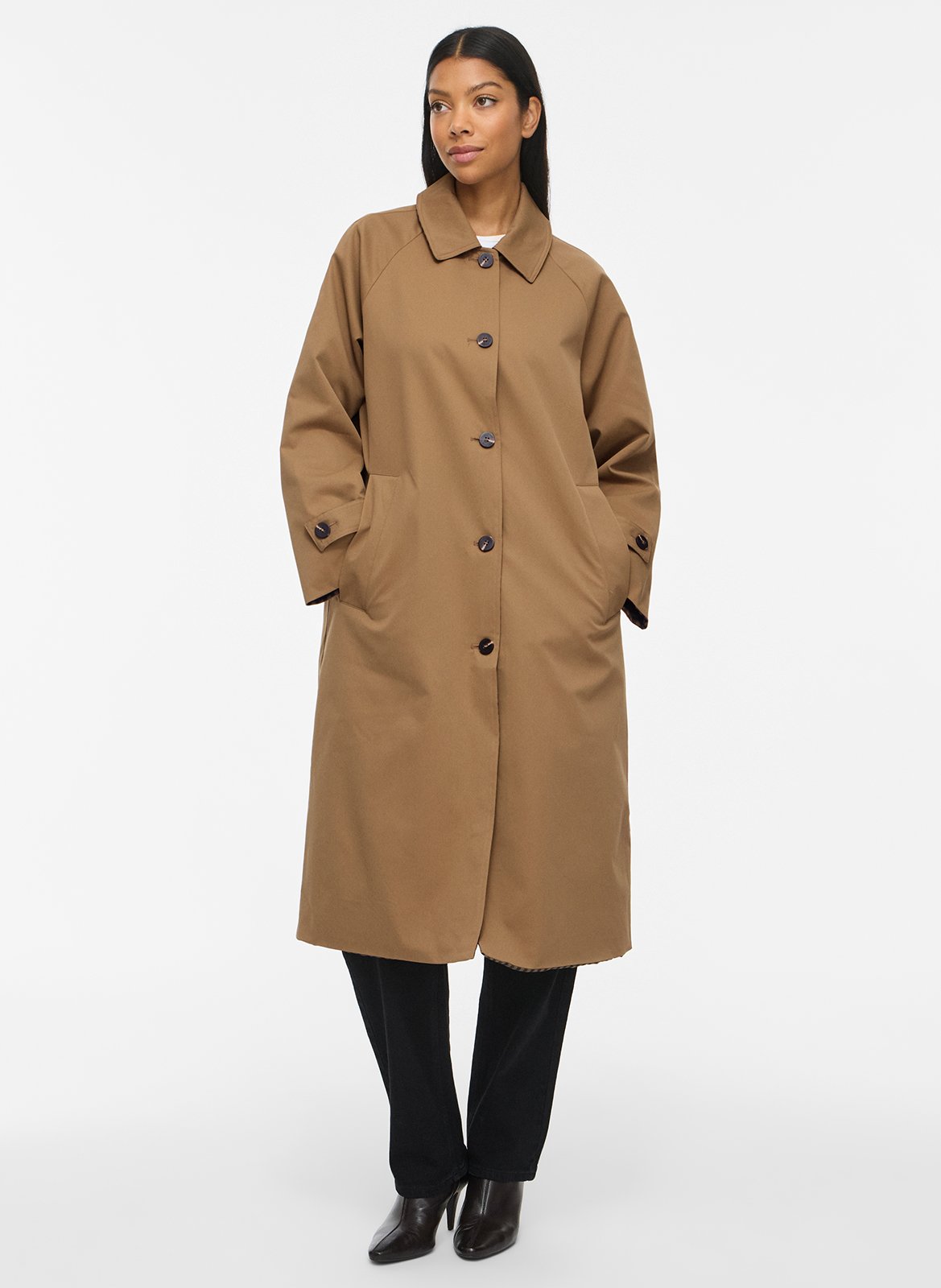 Gerader Trenchcoat mit klassischem Kragen VILA Braun