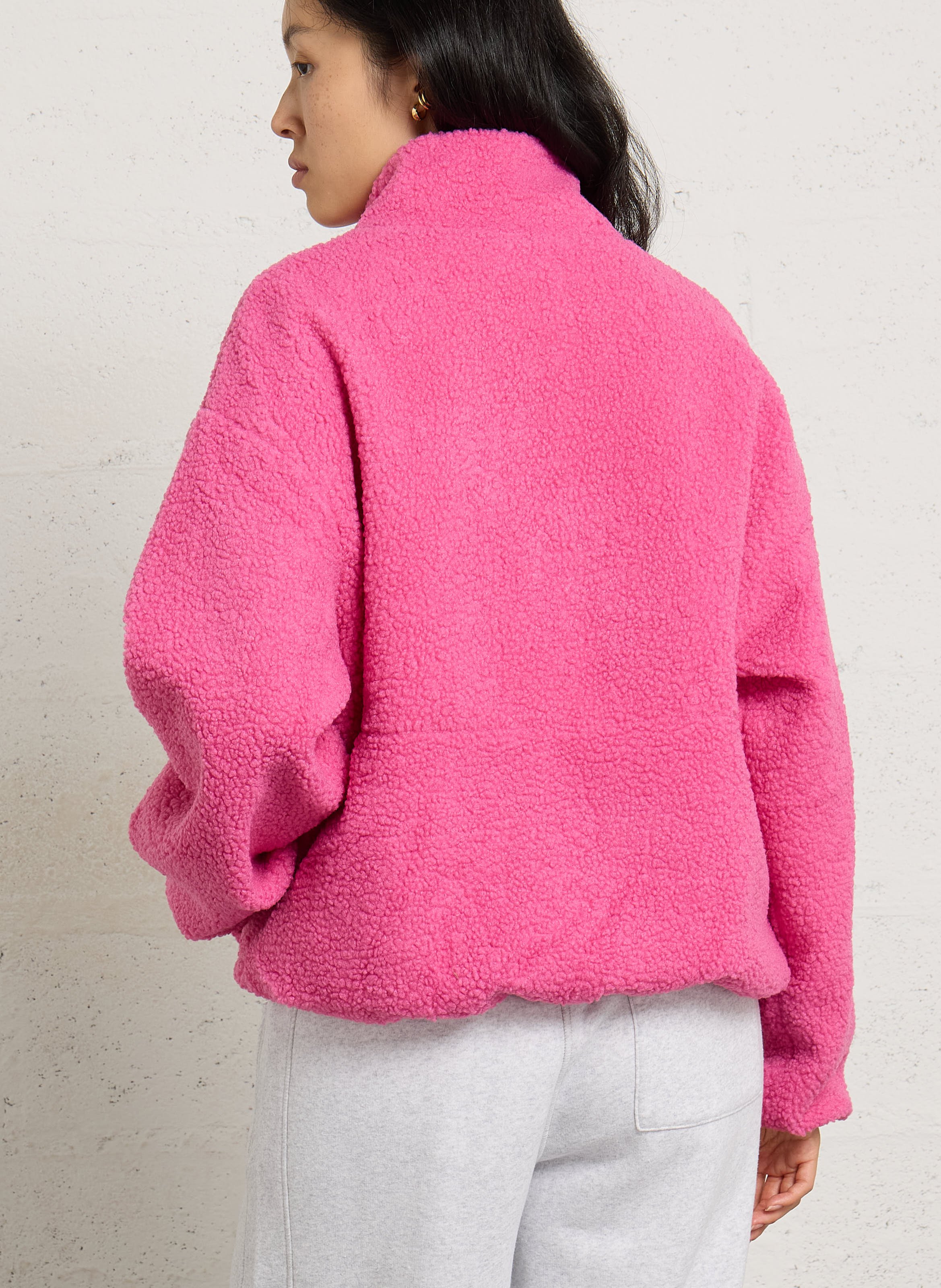 Veste zippée col montant  NEWTONE Rose