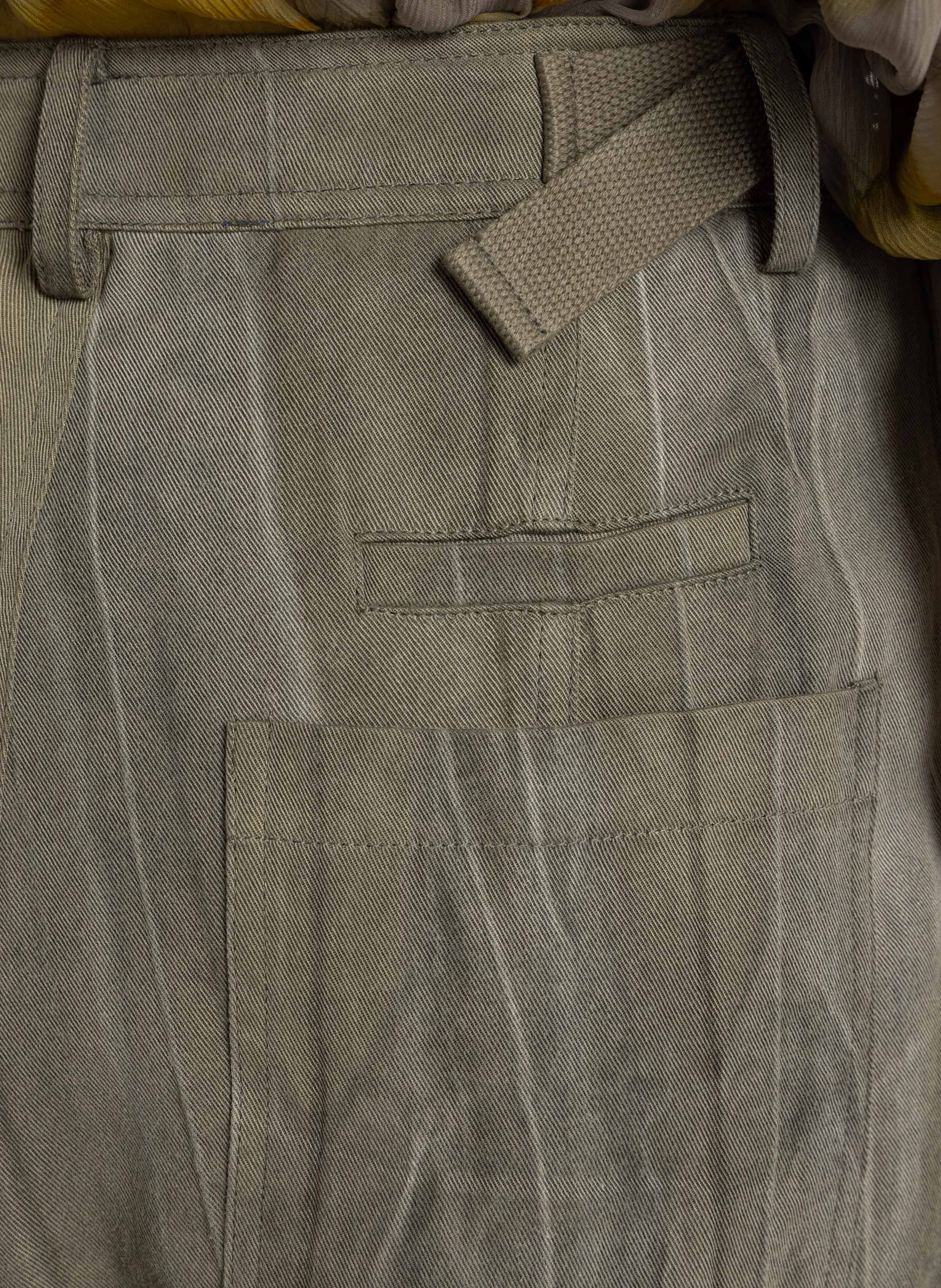 Einfarbige Hose mit weitem Bein und Taschen MES DEMOISELLES Khaki