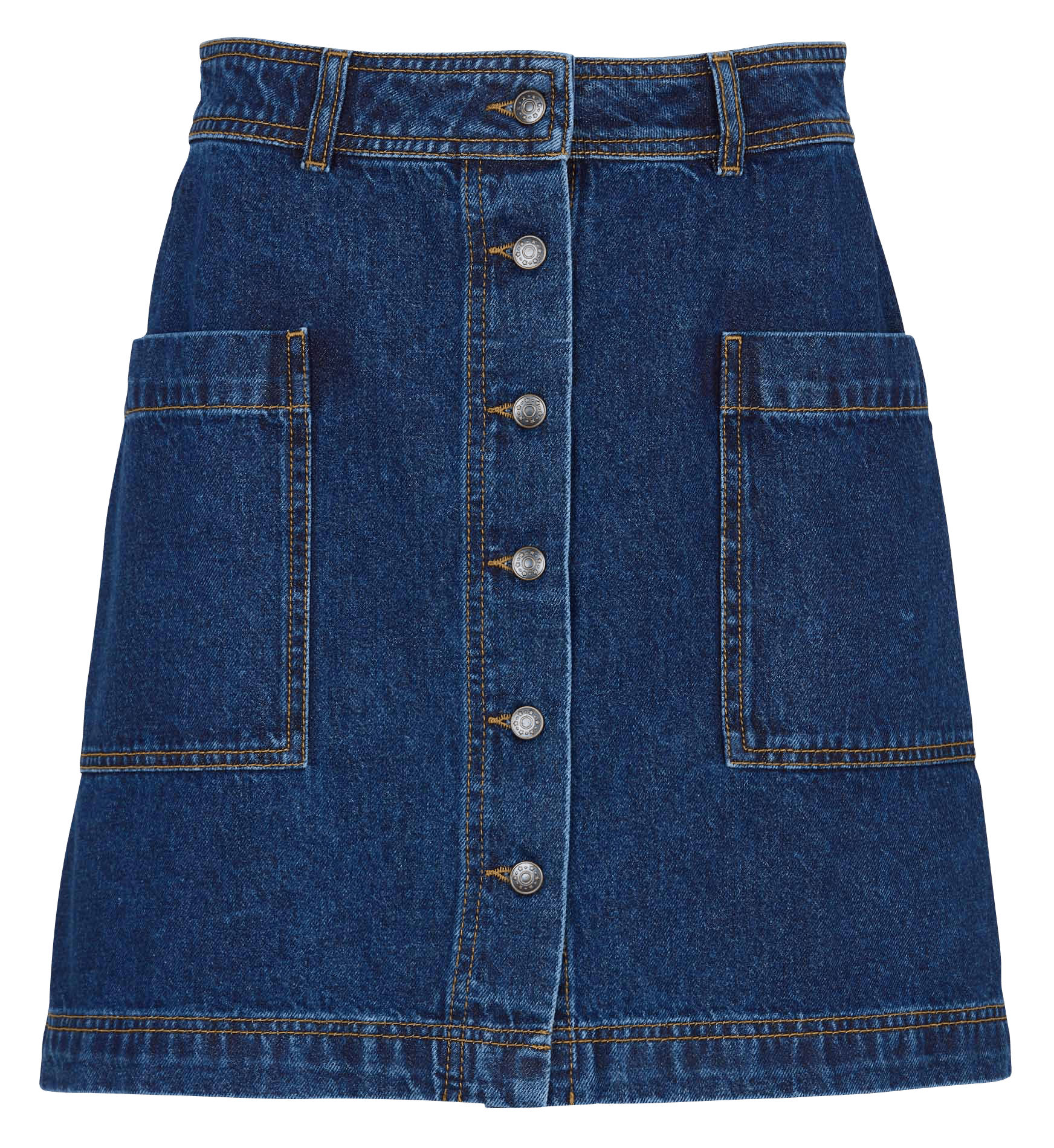 Gerader Rock aus Baumwoll-Denim BENSIMON Blau