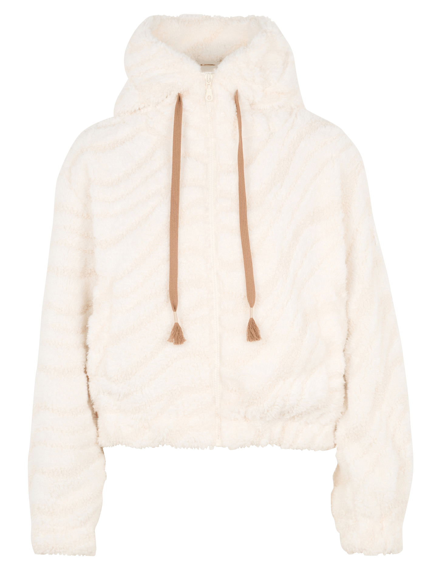 Veste polaire droite col montant à capuche BANANA MOON Beige