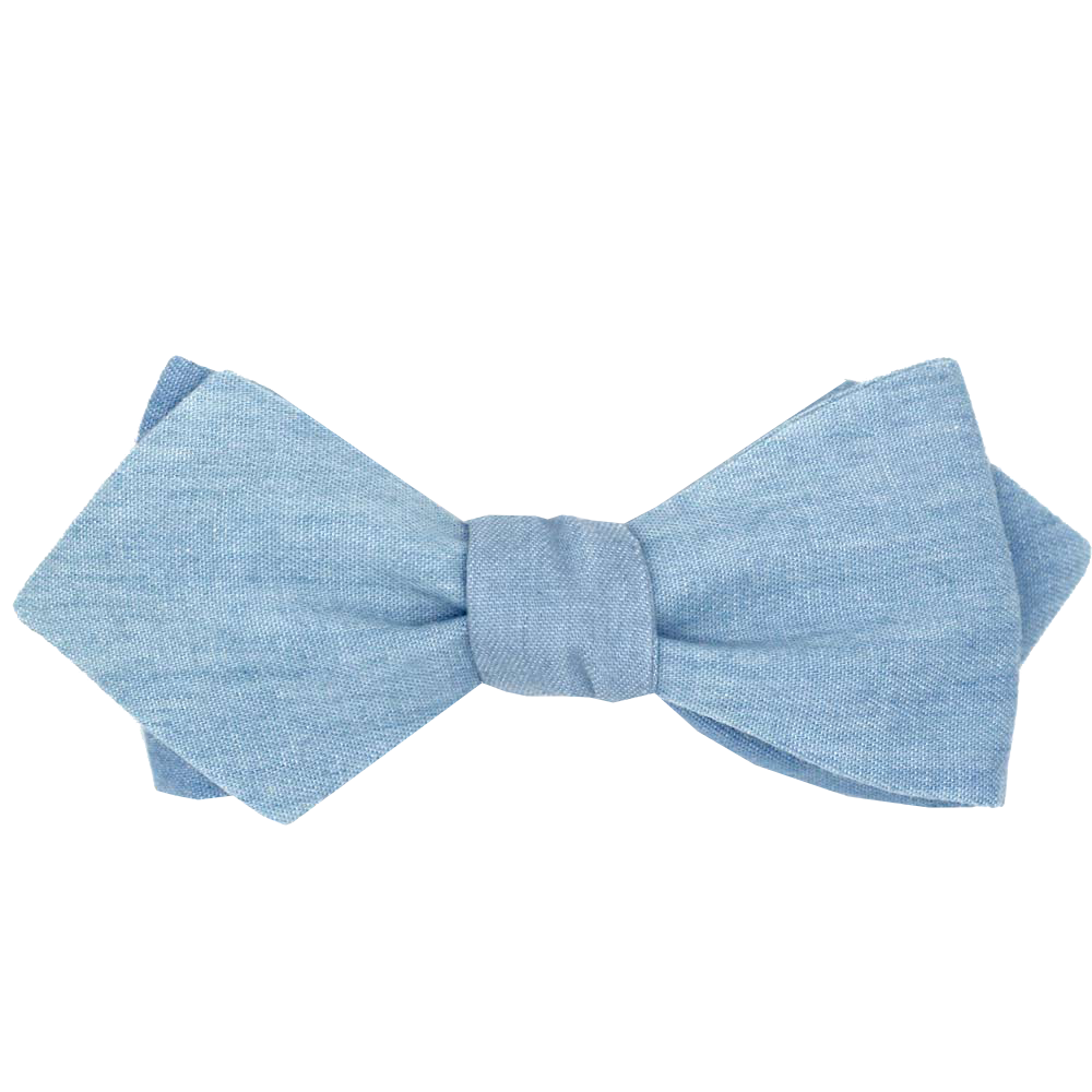 Noeud papillon denim en coton  LE COQ EN PAP' Bleu