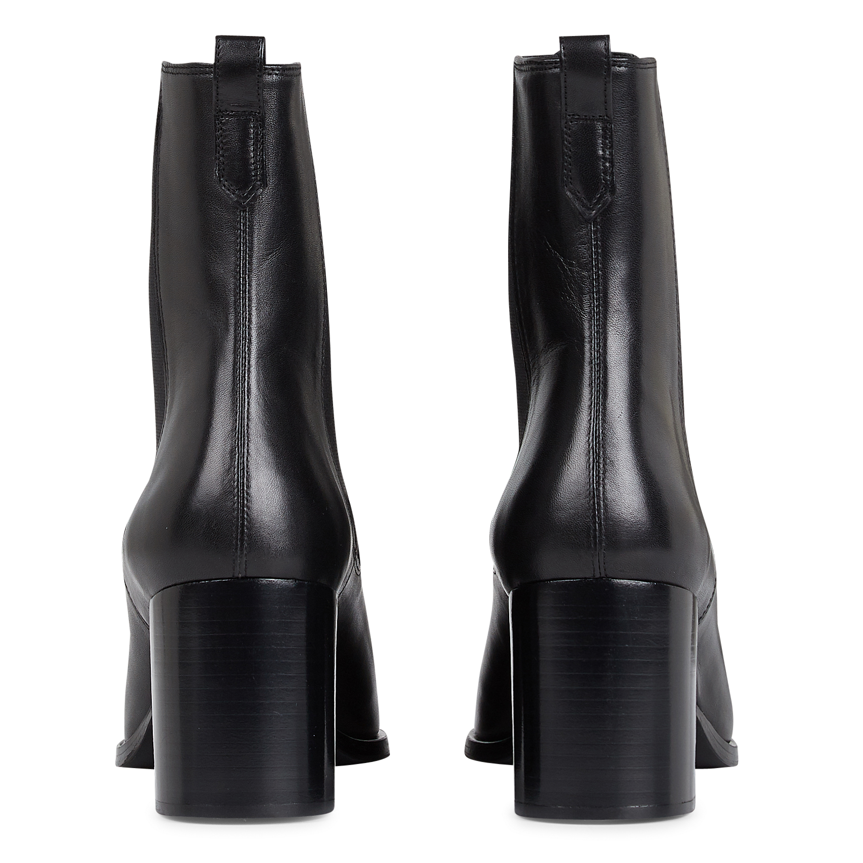 Leather ankle boots RIVECOUR Black