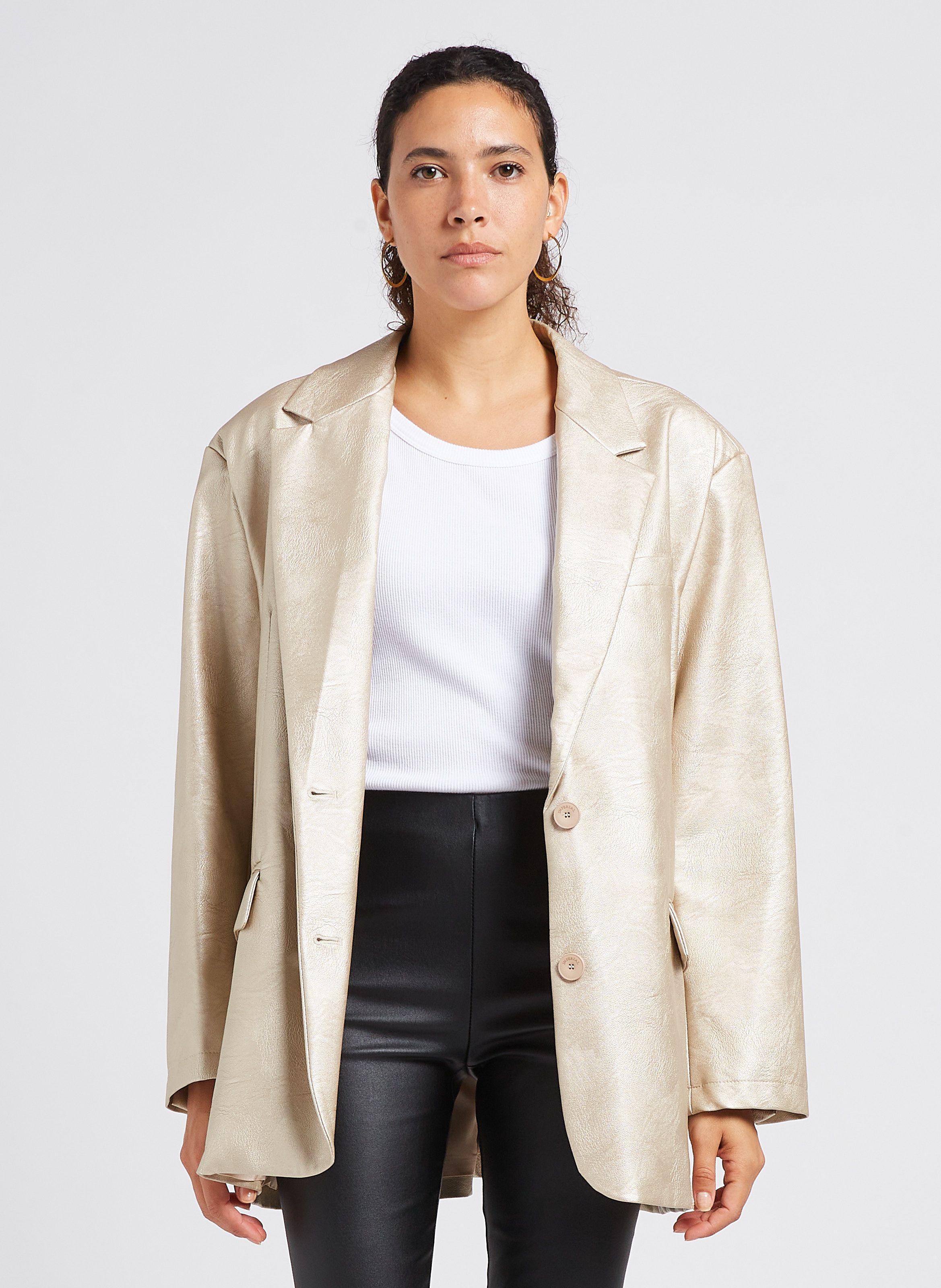 Veste beige online oversize