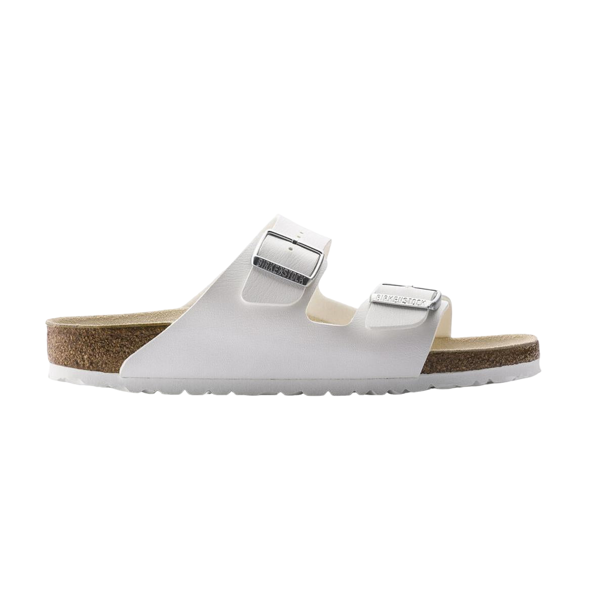 Faux leather sandals BIRKENSTOCK White