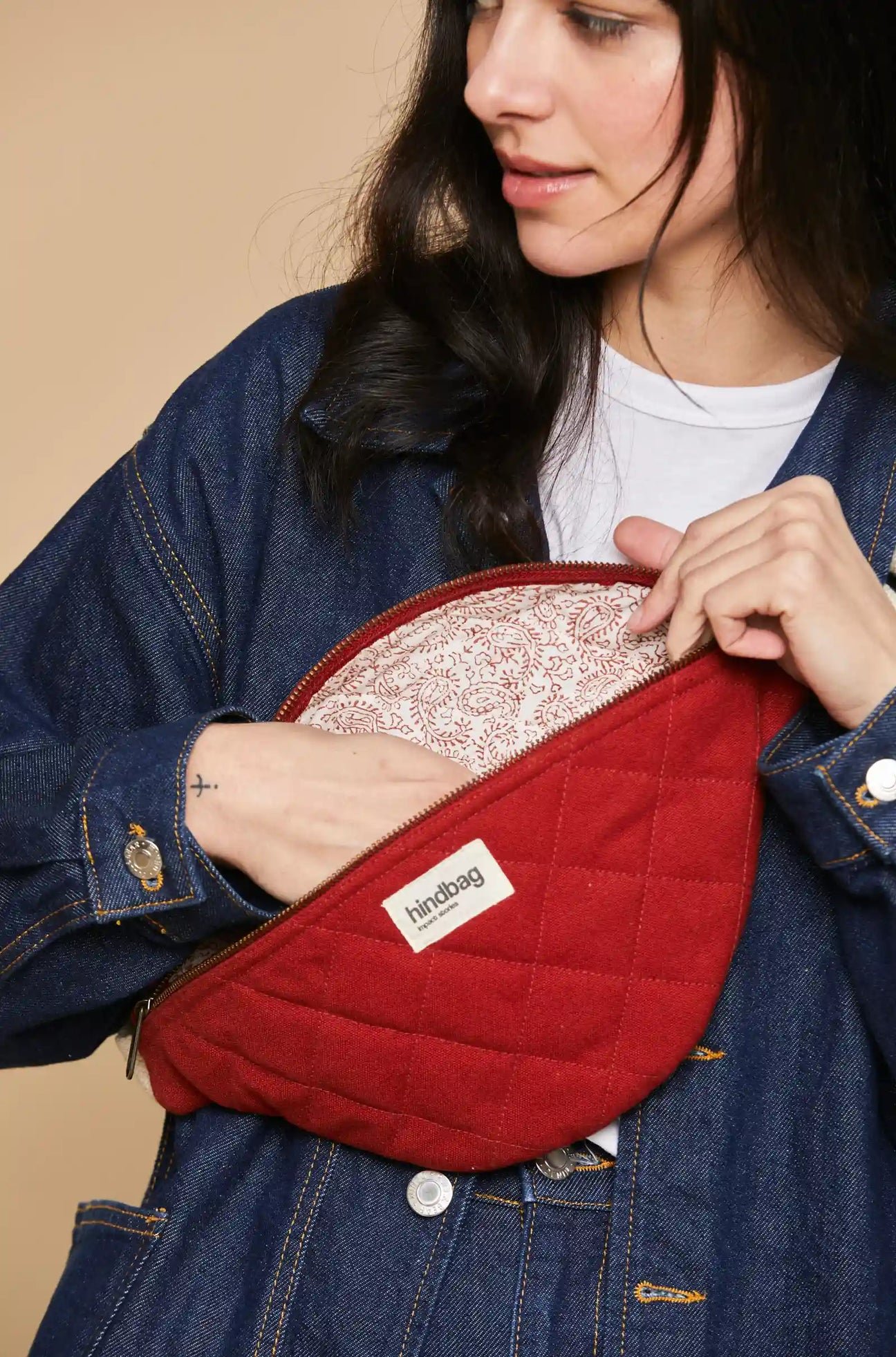 Cotton waist bag HINDBAG Red