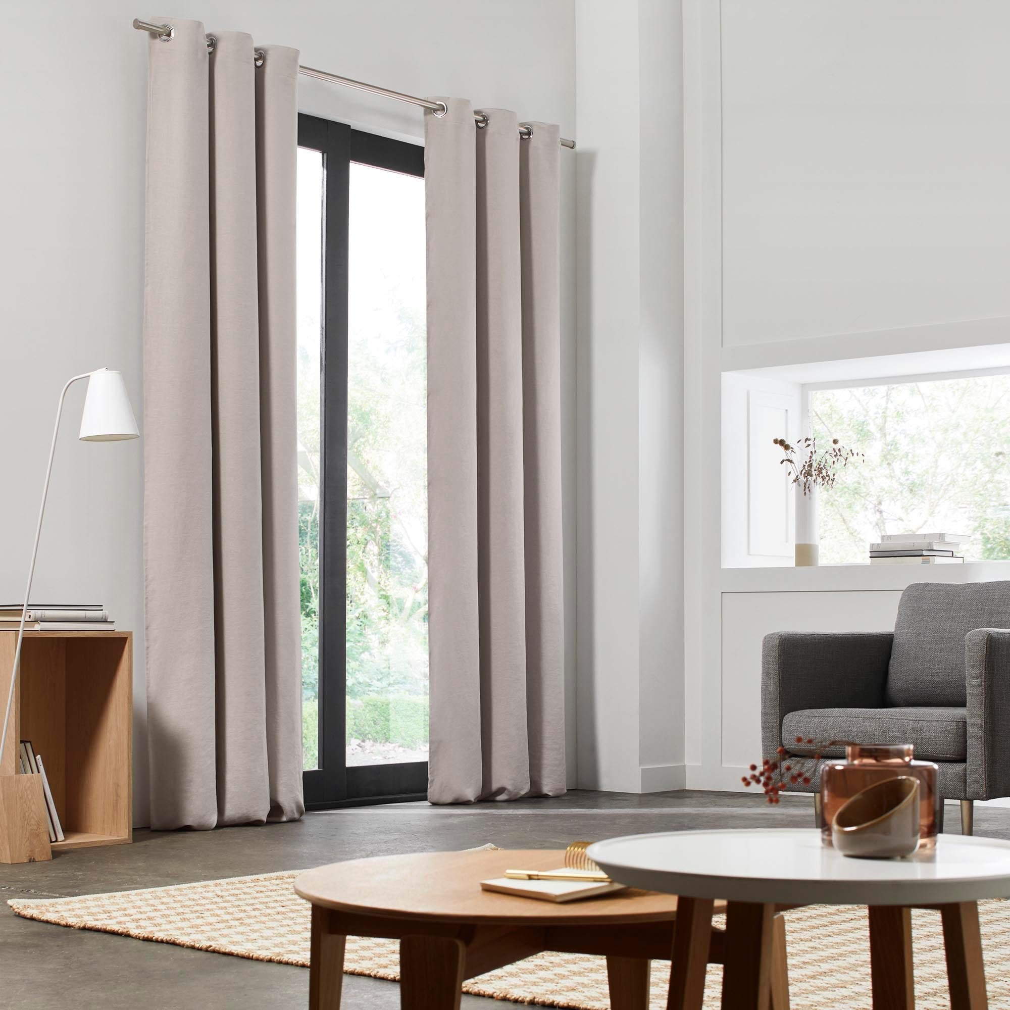 Lined black-out curtain with eyelets MADURA Beige
