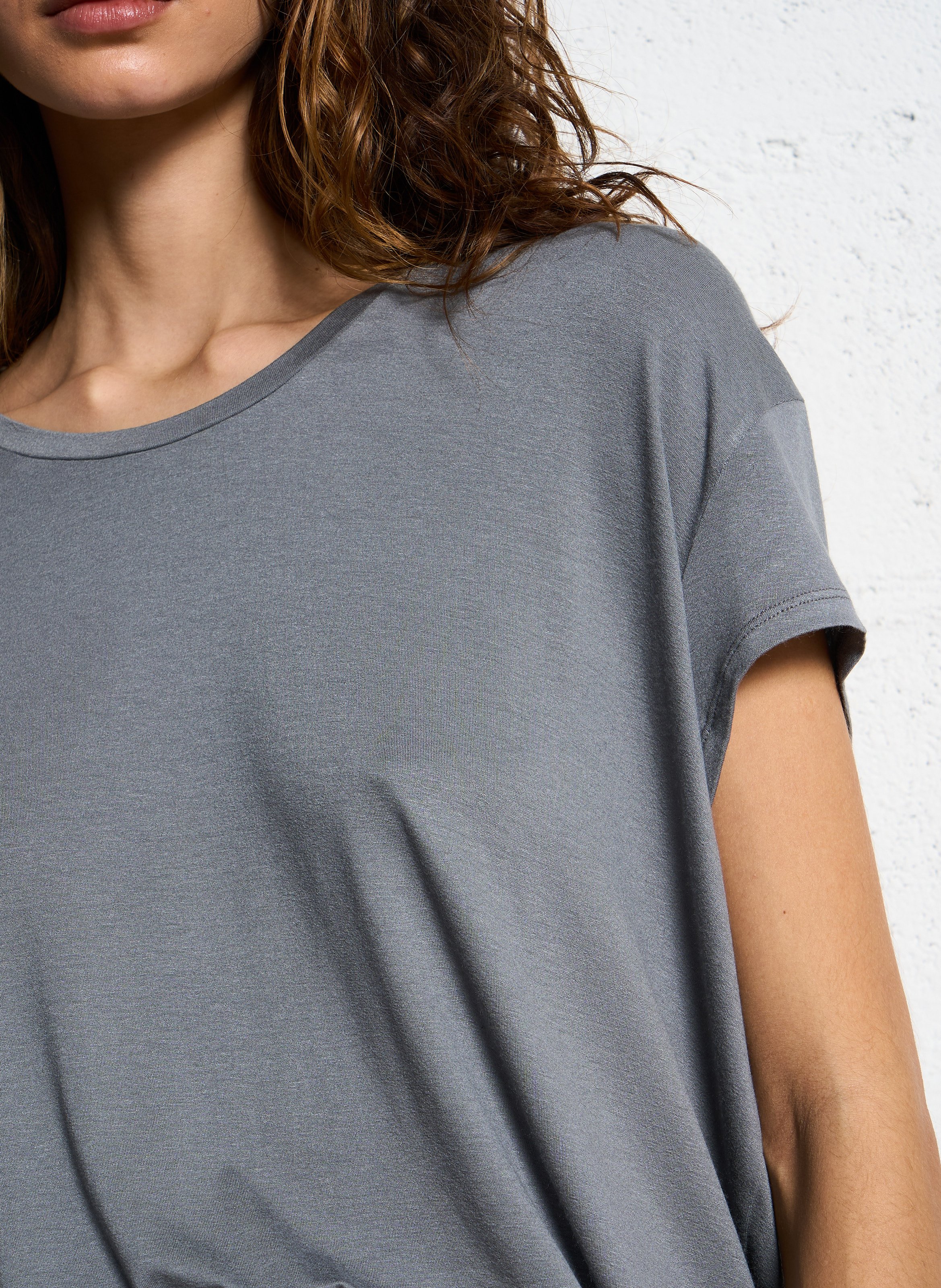 Tee-shirt col rond MARGAUX LONNBERG Argent