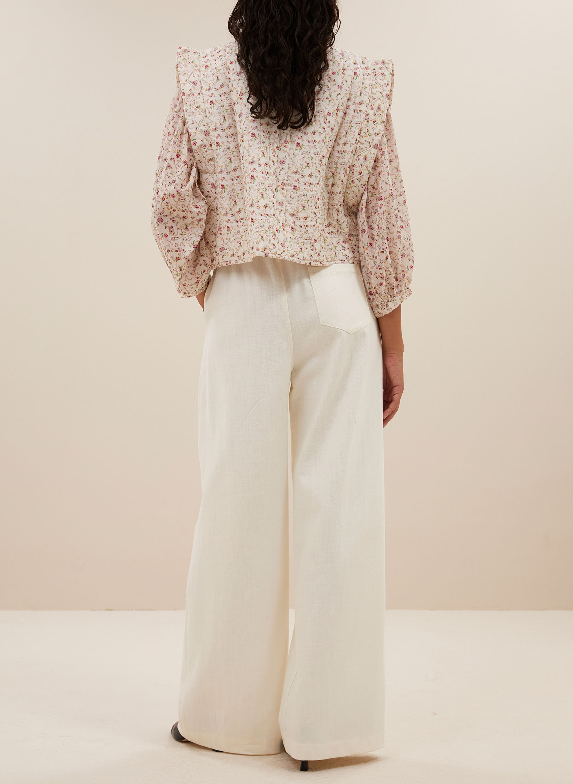 Bedruckte Jacke aus Baumwolle und Leinenmischung BY BAR Rosa