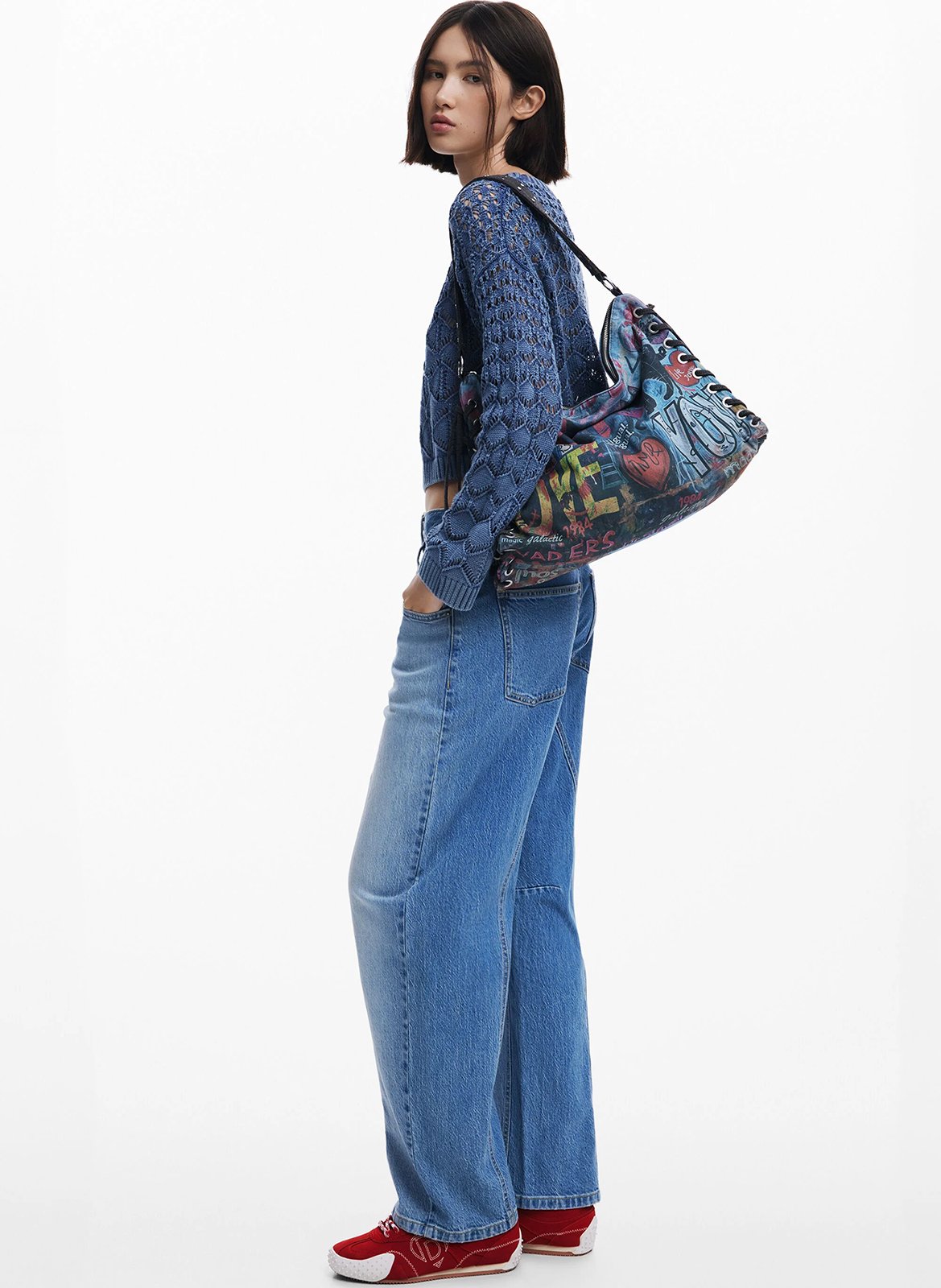 Sac porté épaule imprimé DESIGUAL Multicolore