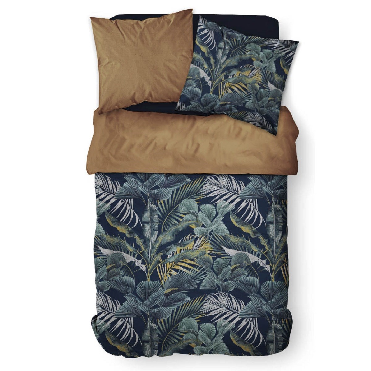 Jungle print cotton bedding set TODAY LINGE DE MAISON Blue