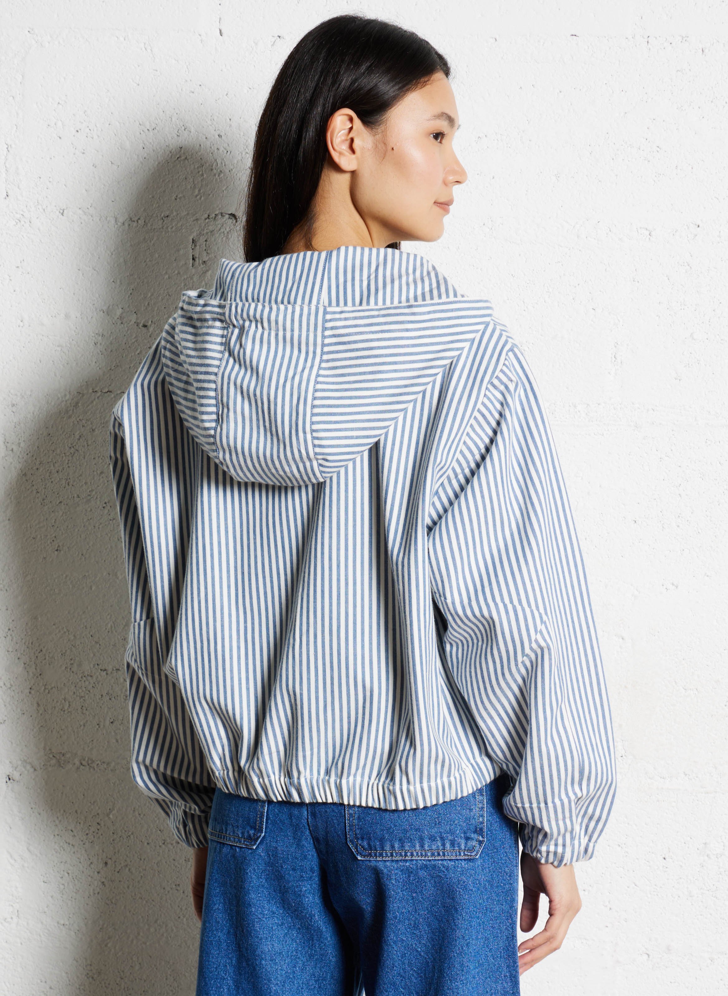 Veste à capuche rayée LOLLYS LAUNDRY Bleu