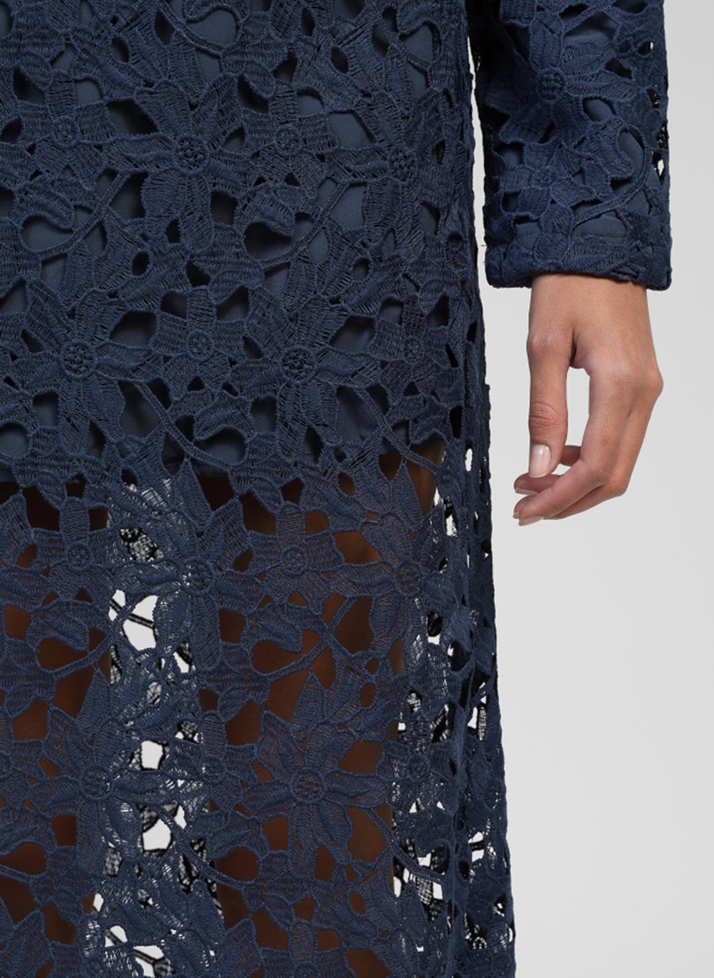 High-waisted lace maxi skirt AN'GE Blue