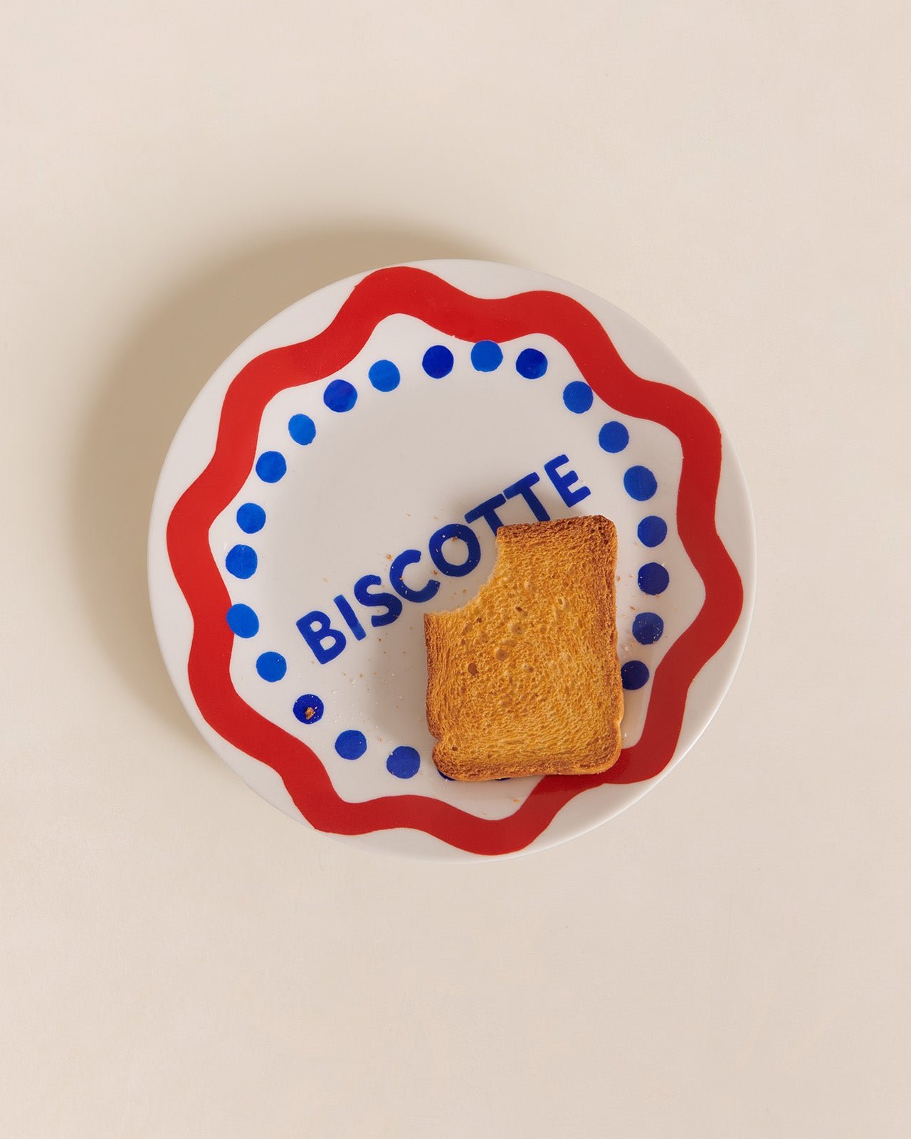 Porcelain biscuit dessert plate EMOI EMOI Multicolored