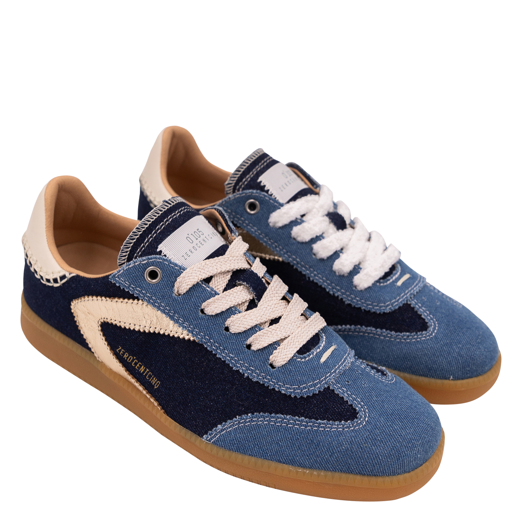 baskets basses en jeans 0'105 Bleu