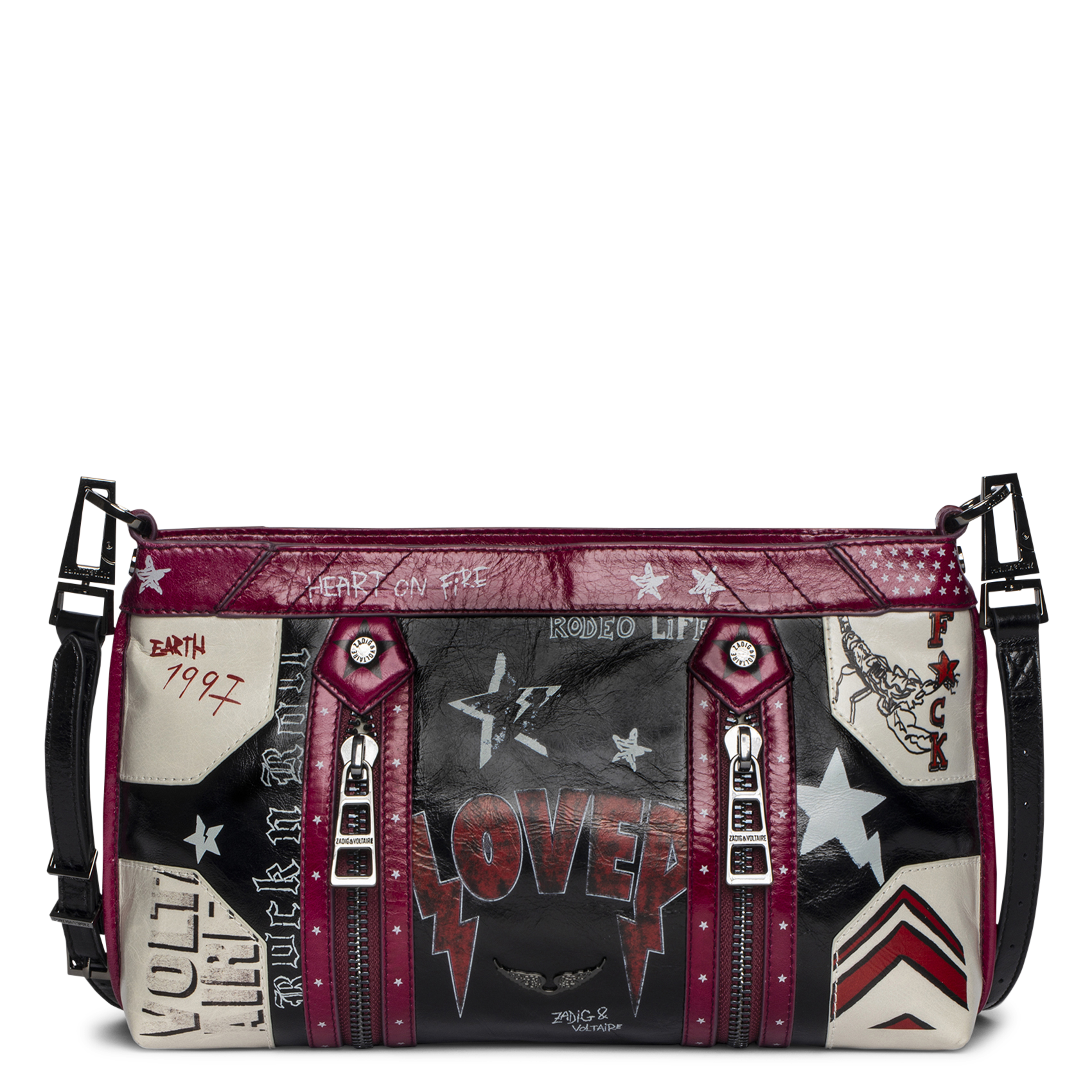 Patent leather shoulder bag ZADIG&VOLTAIRE Black