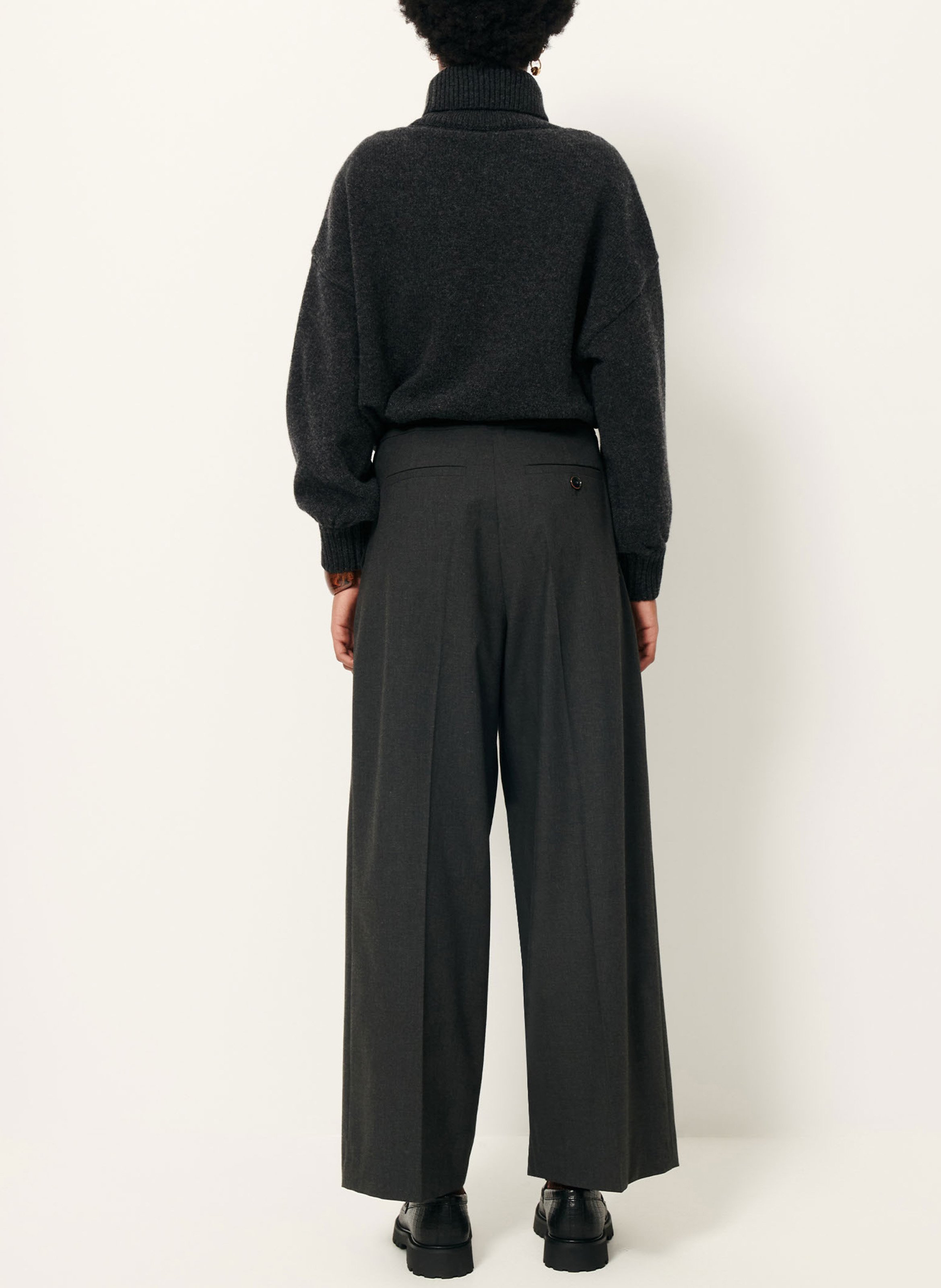 High-waisted wide-leg pants SESSUN Grey