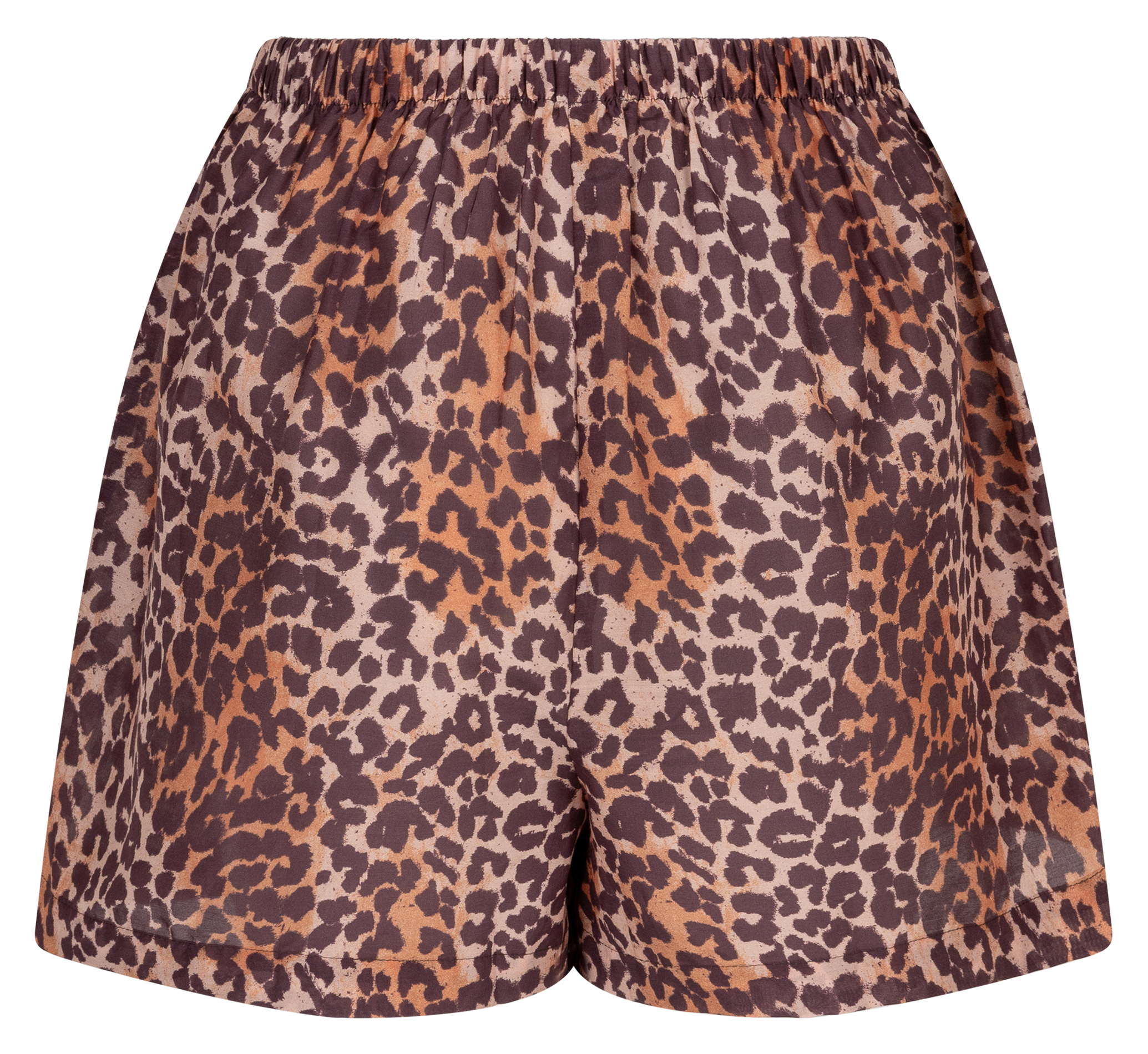 Short large à motif léopard LOVE STORIES Marron