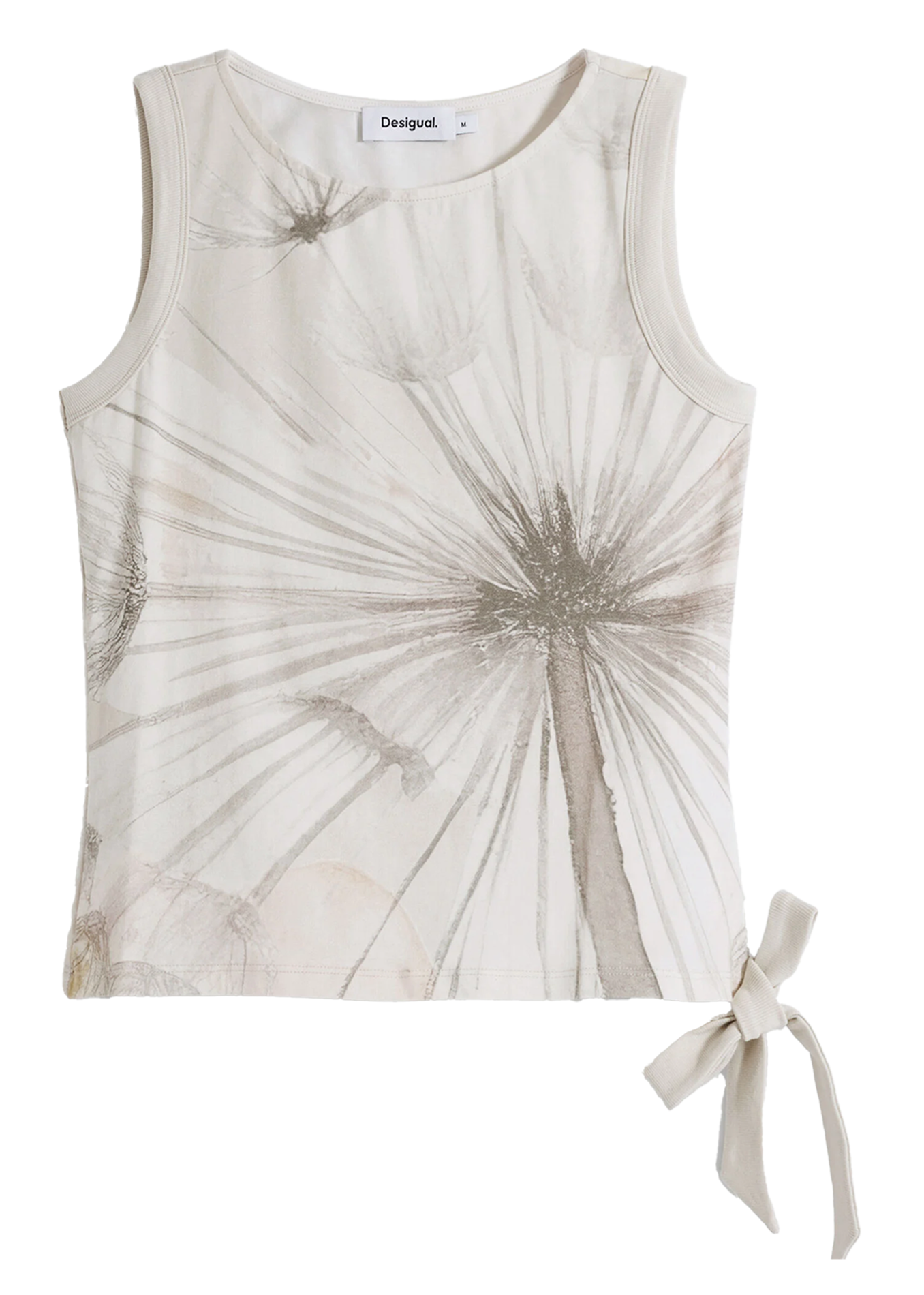 Top senza maniche stampato DESIGUAL Bianco