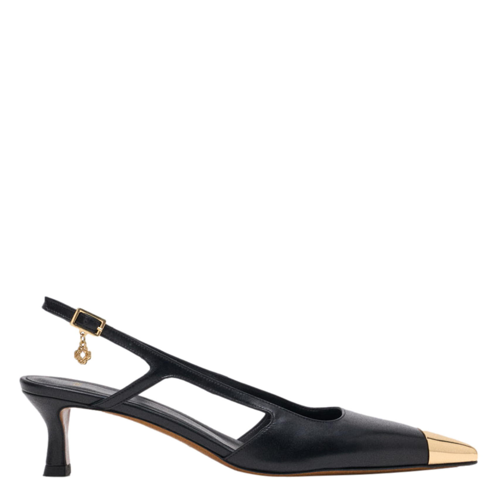 Escarpins slingback en cuir MAJE Noir