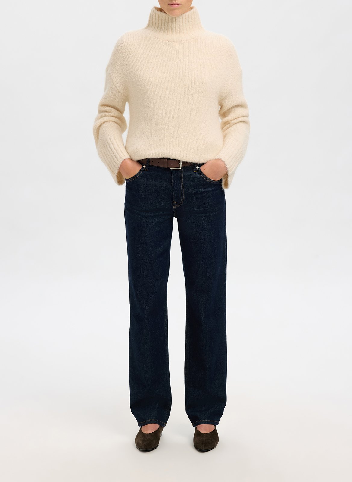 Coltrui van wolmix SELECTED Beige