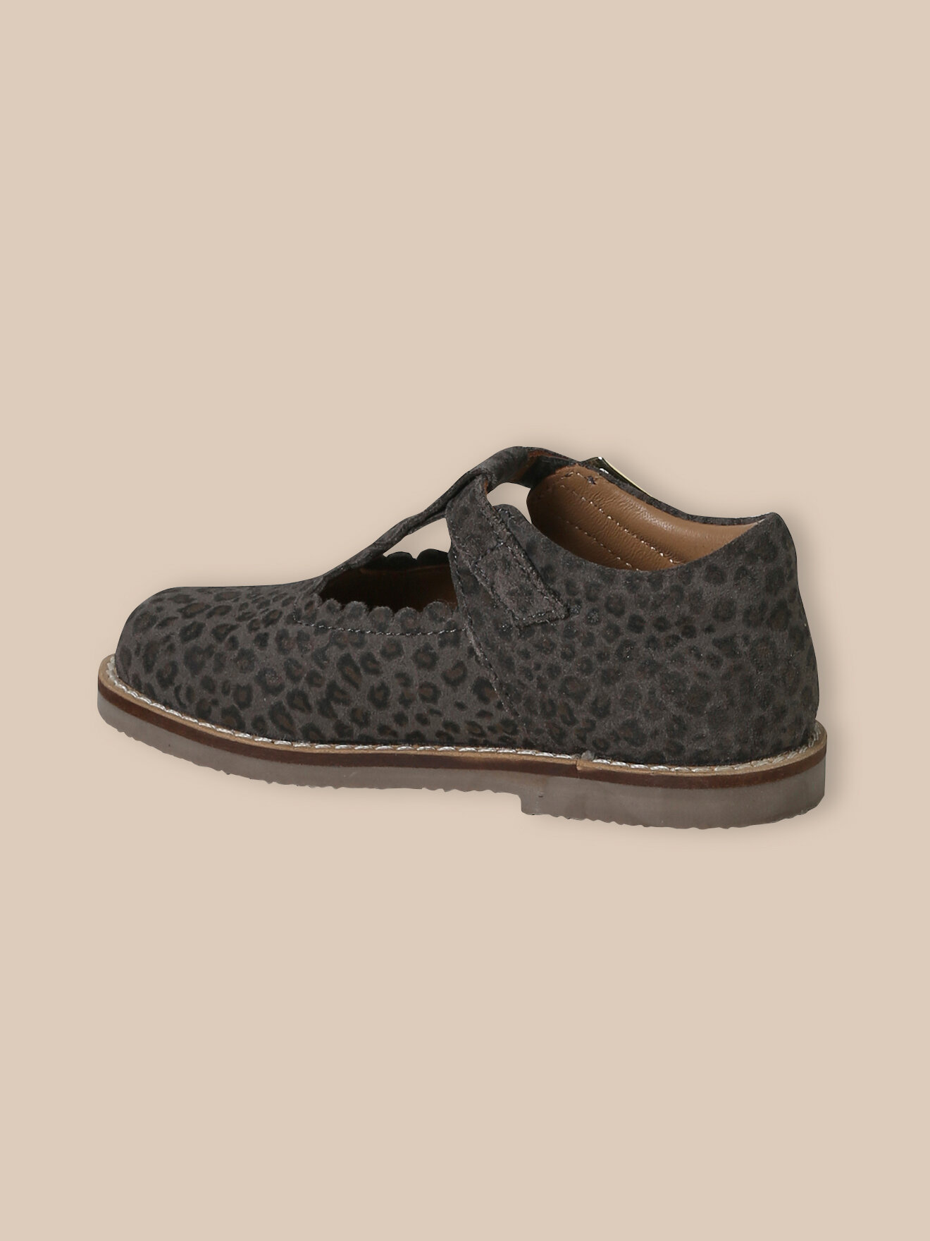 Baya goatskin suede T-bar shoes CYRILLUS Blue