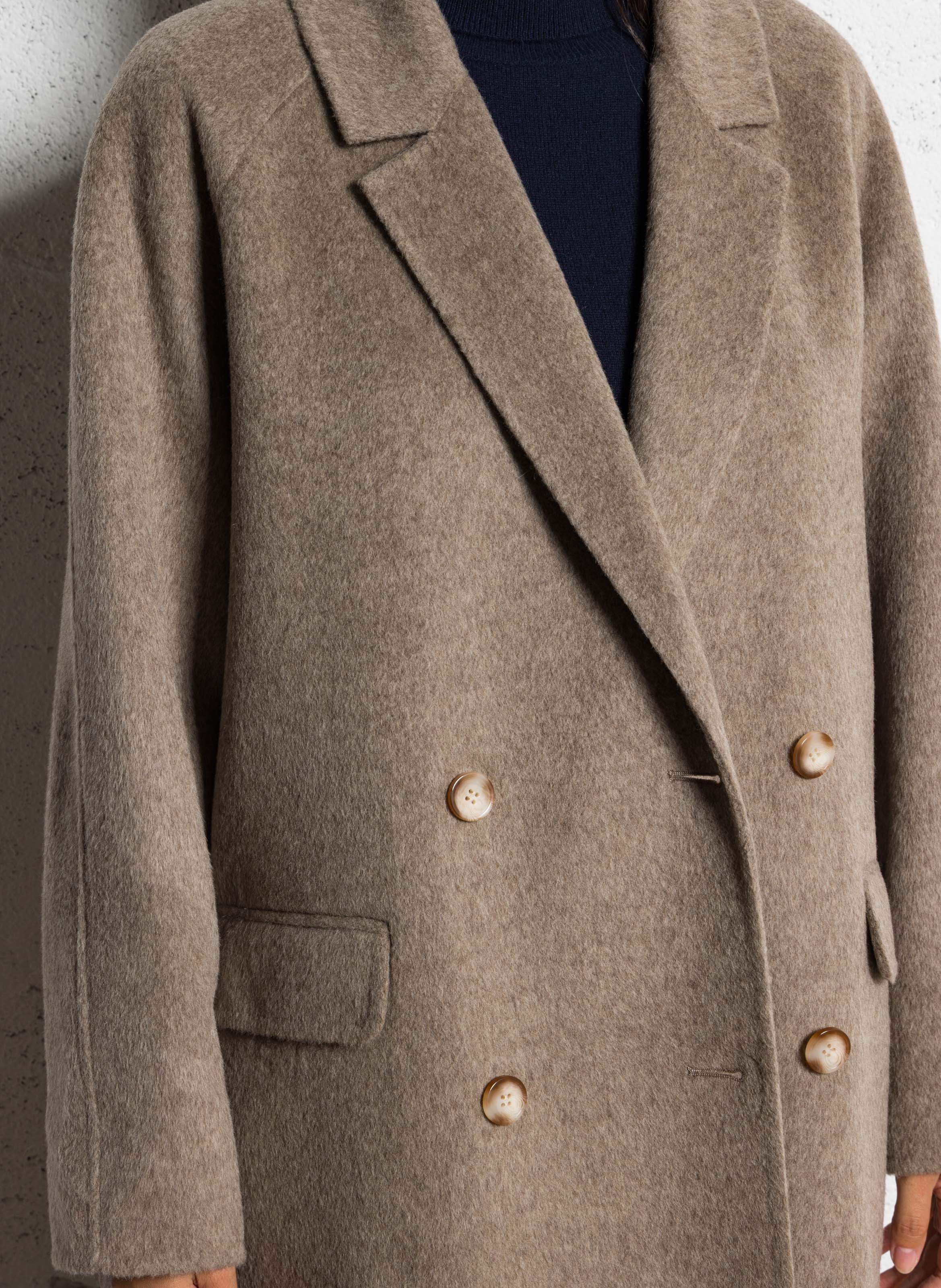 Algon oversized wool coat DES PETITS HAUTS Beige