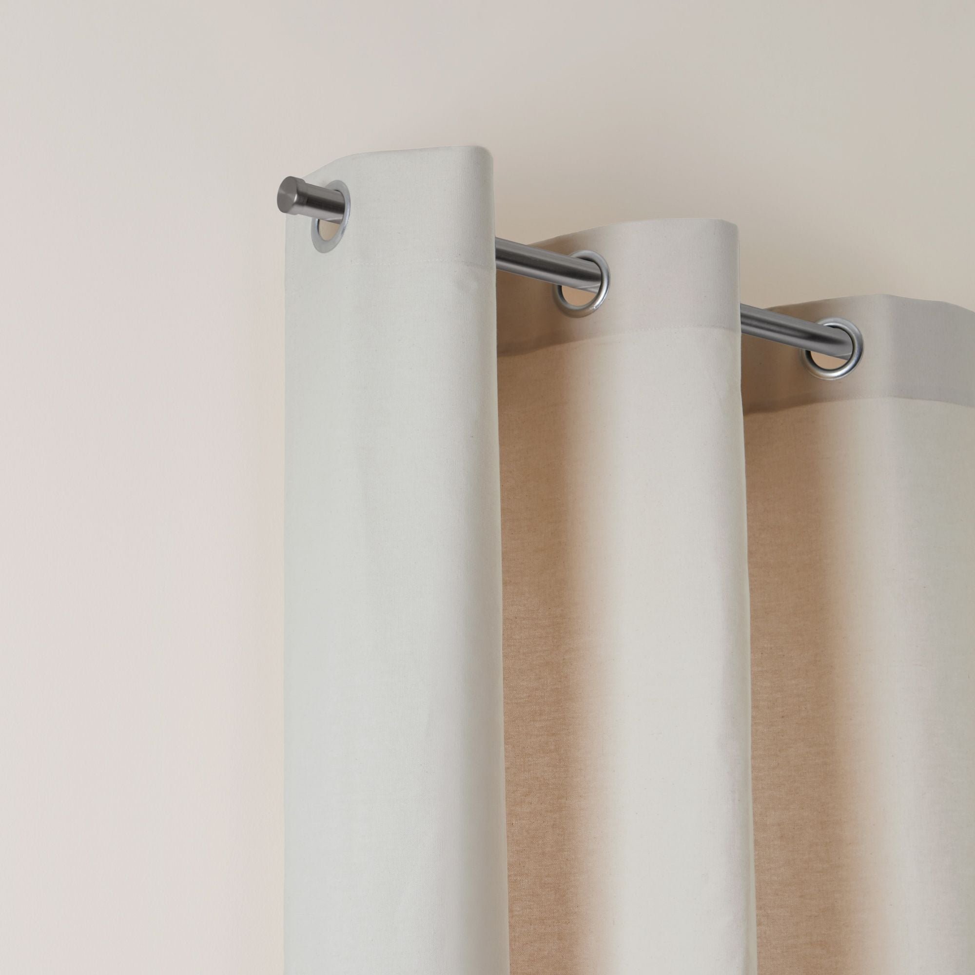 Curtain with black eyelets MADURA Beige