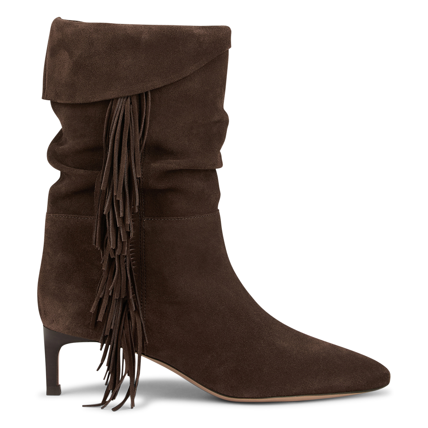 Solid leather fringed boots BA&SH Brown