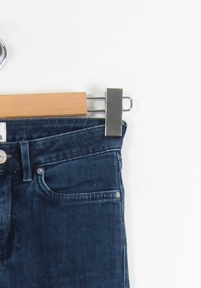 Cropped slim jeans with studs ACNE STUDIOS - Seconde Main Blue