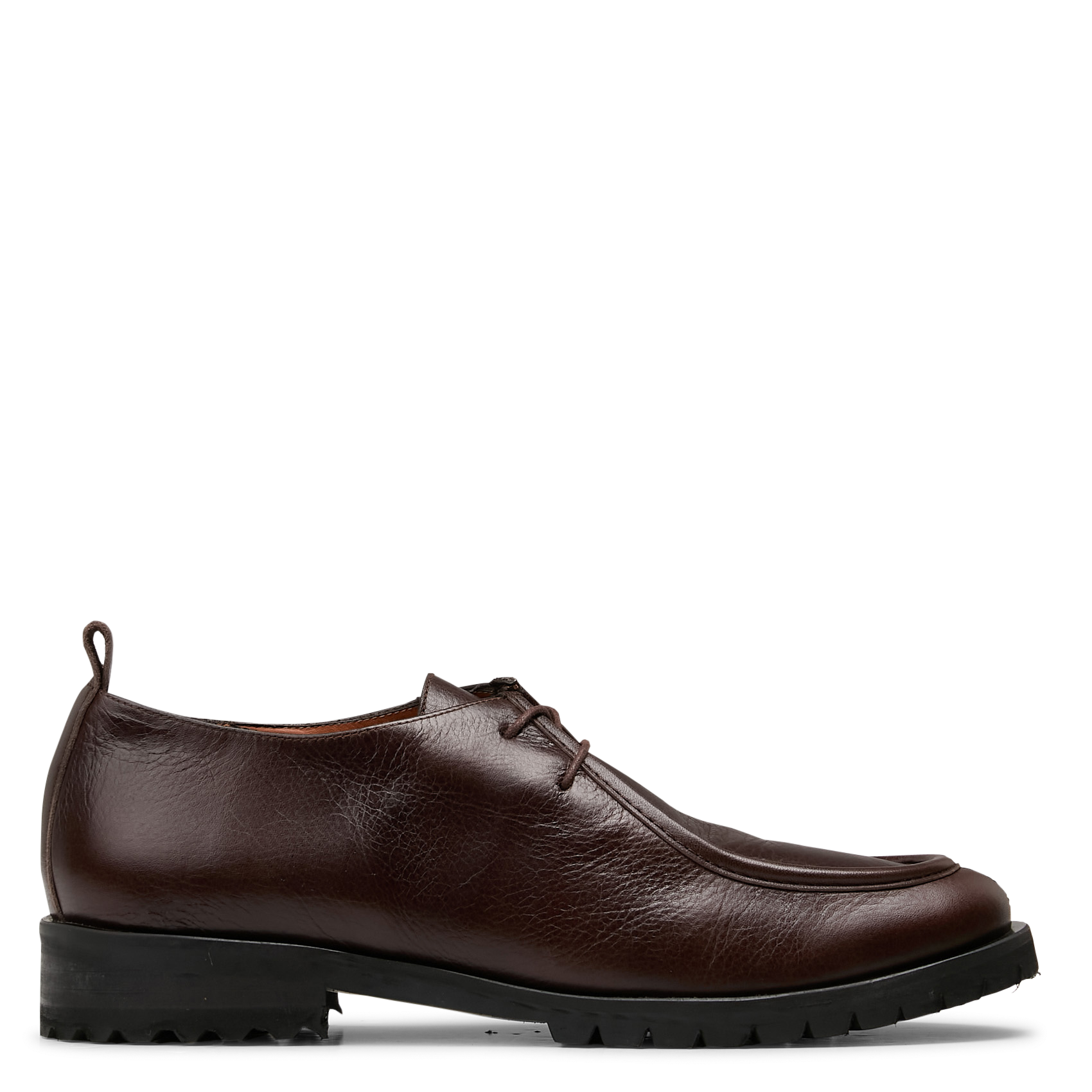 Plain leather lace-up loafers NAGUISA