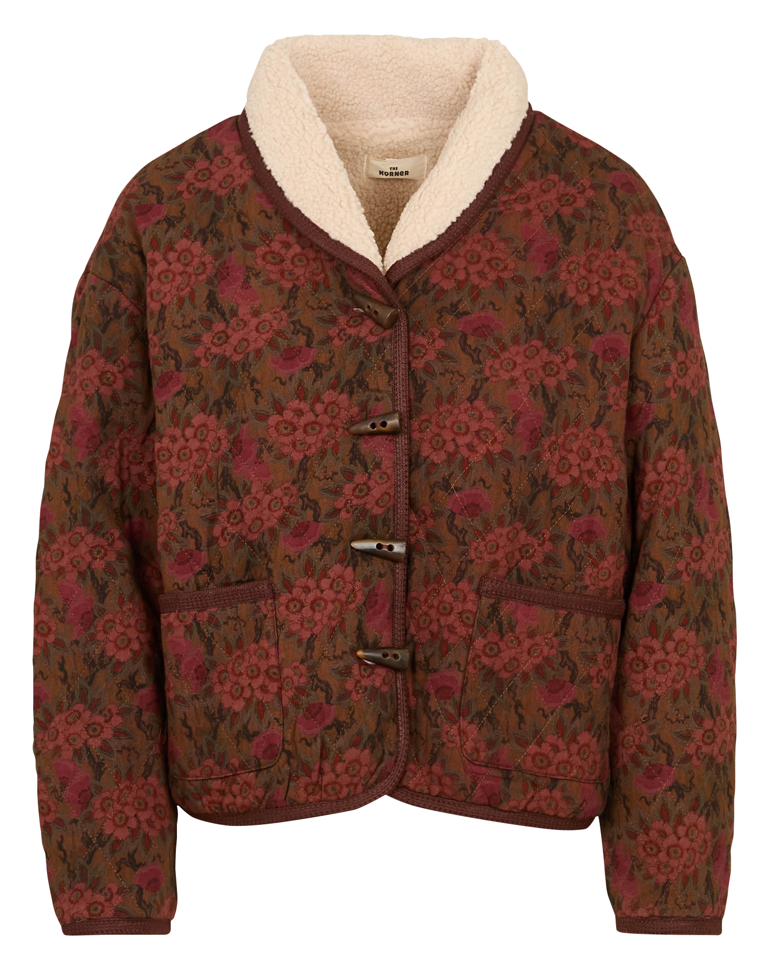 Baumwolljacke mit Rundhalsausschnitt THE KORNER Braun