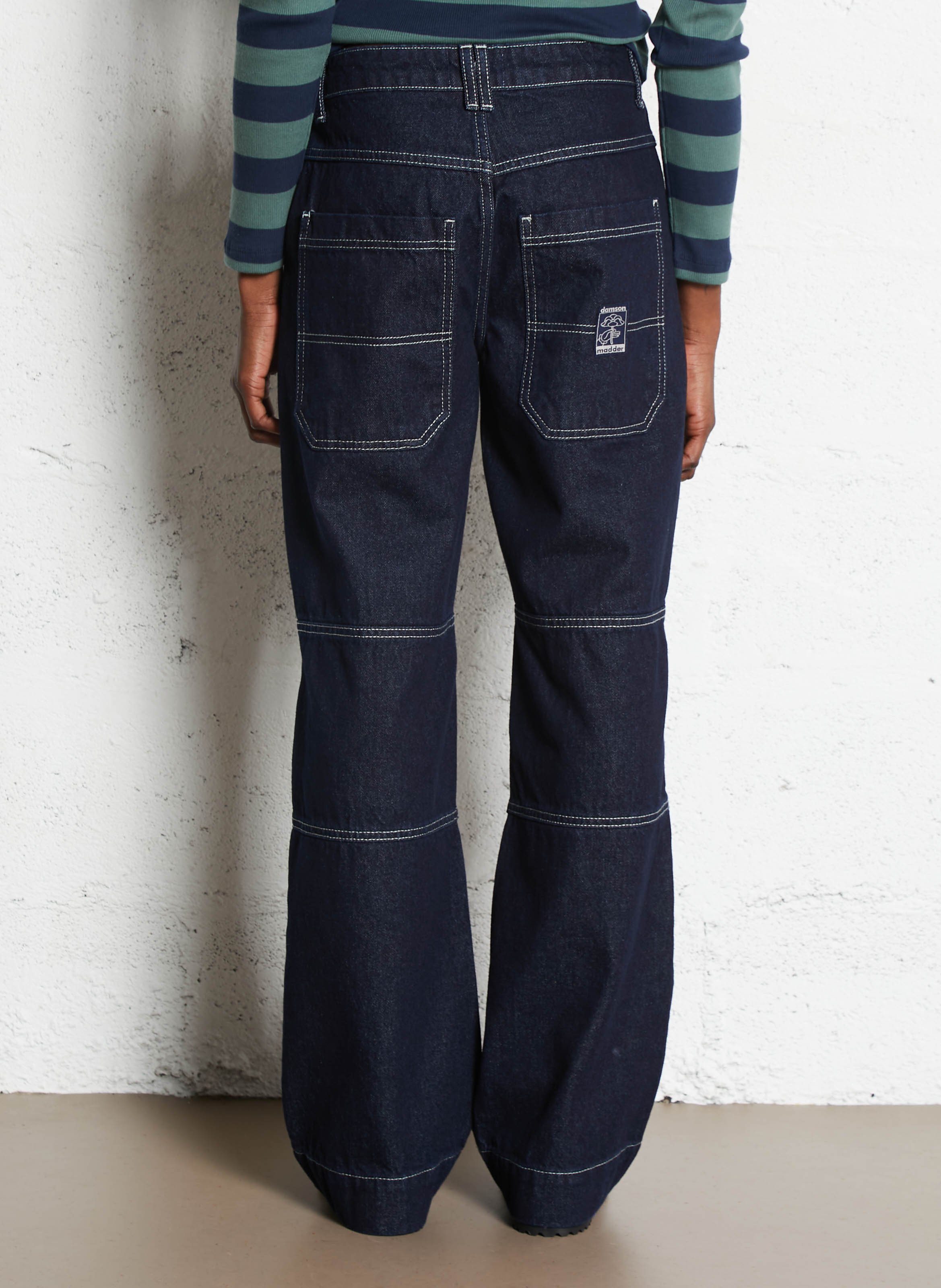 Jean large brut avec surpiqûres DAMSON MADDER Bleu