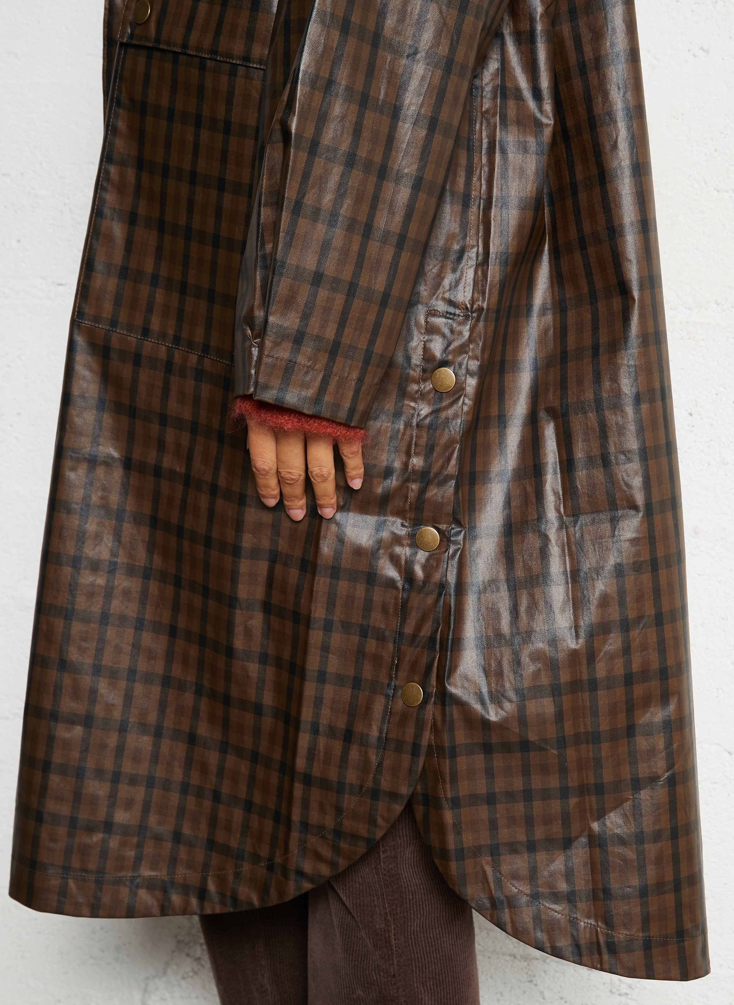 Lange wijde bedrukte jas LEON & HARPER Bruin