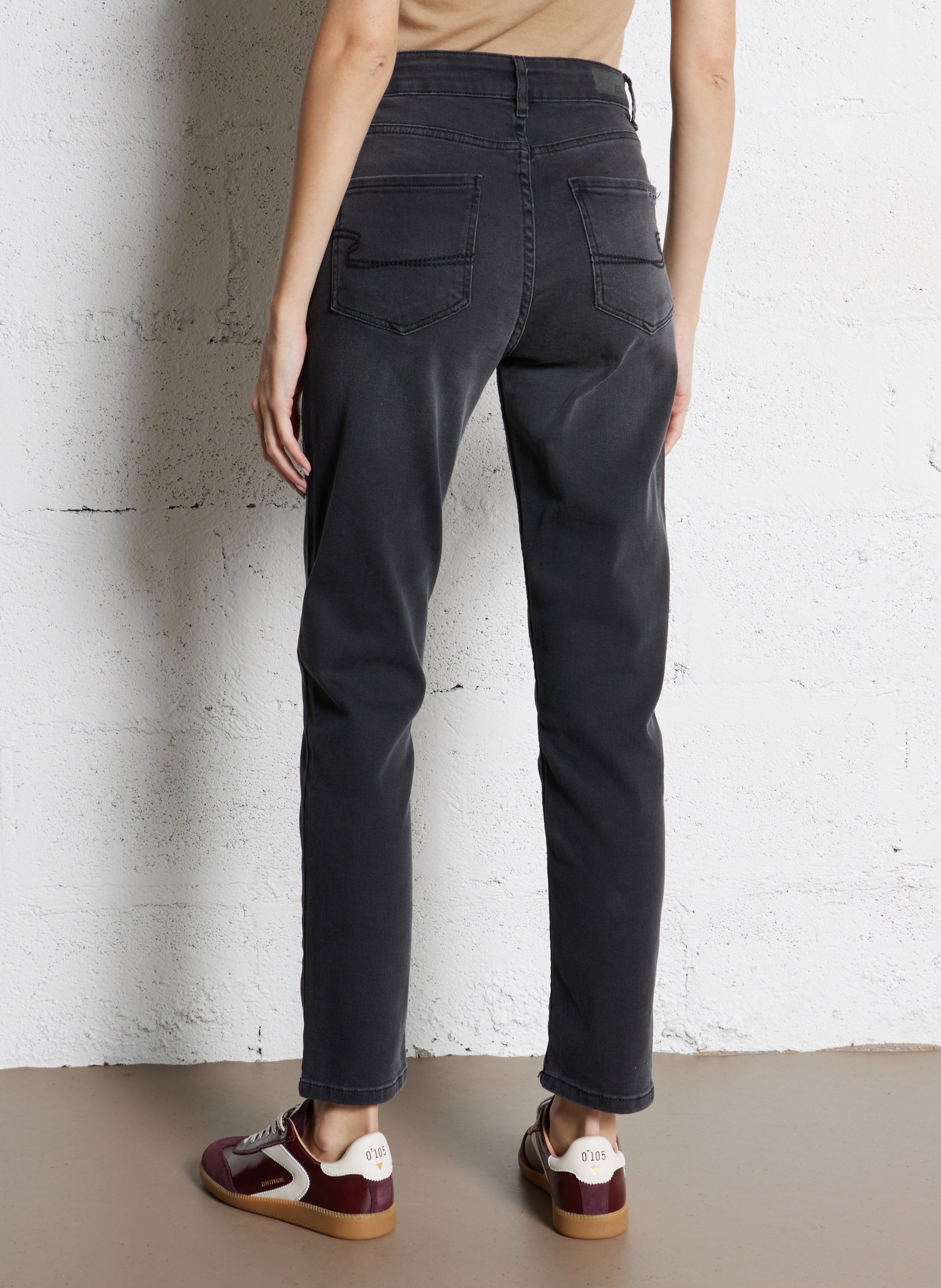 Cotton-blend boyfit jeans SUD EXPRESS Black