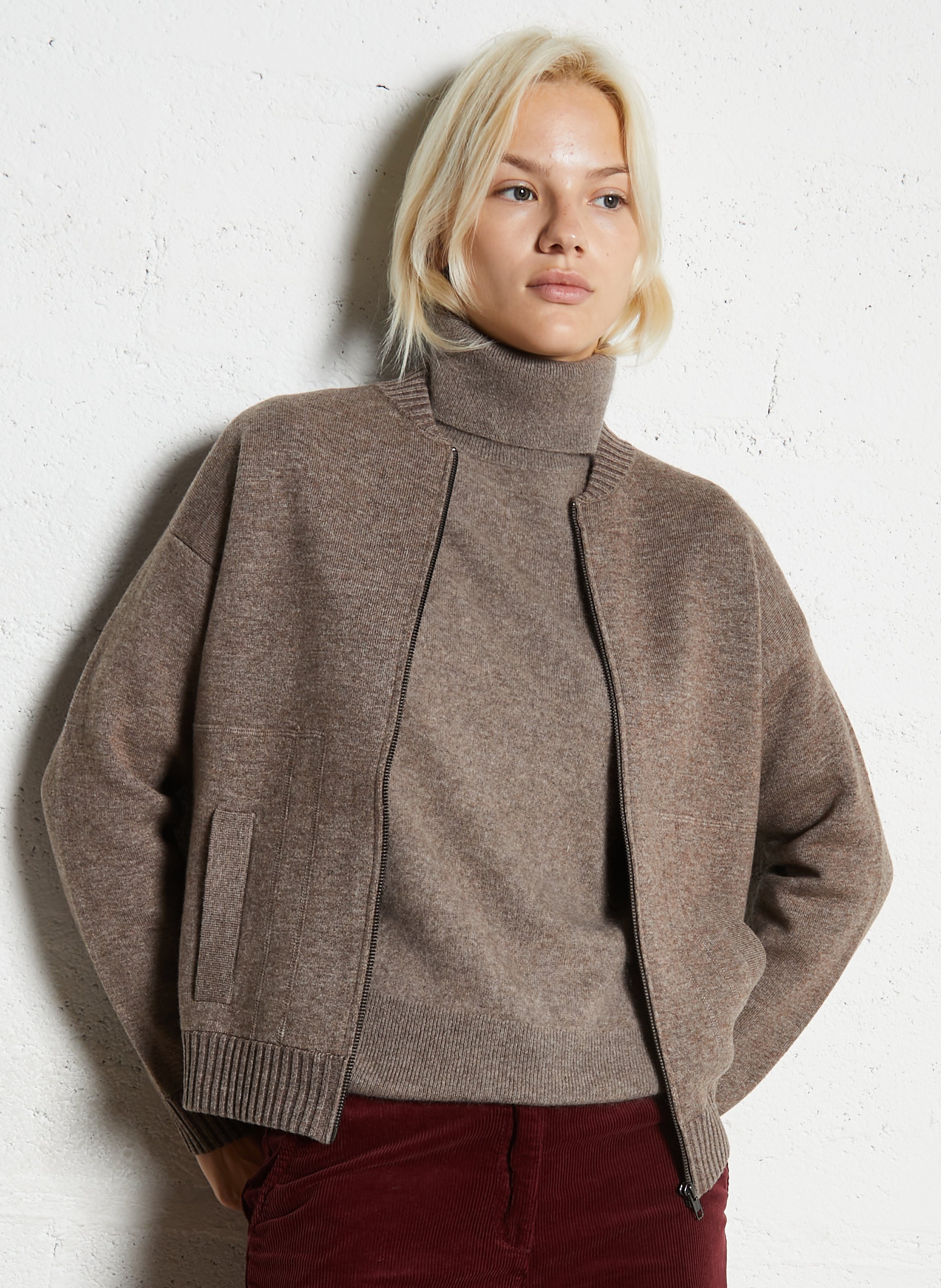 Veste ample zippée unie  MAISON 123 Gris