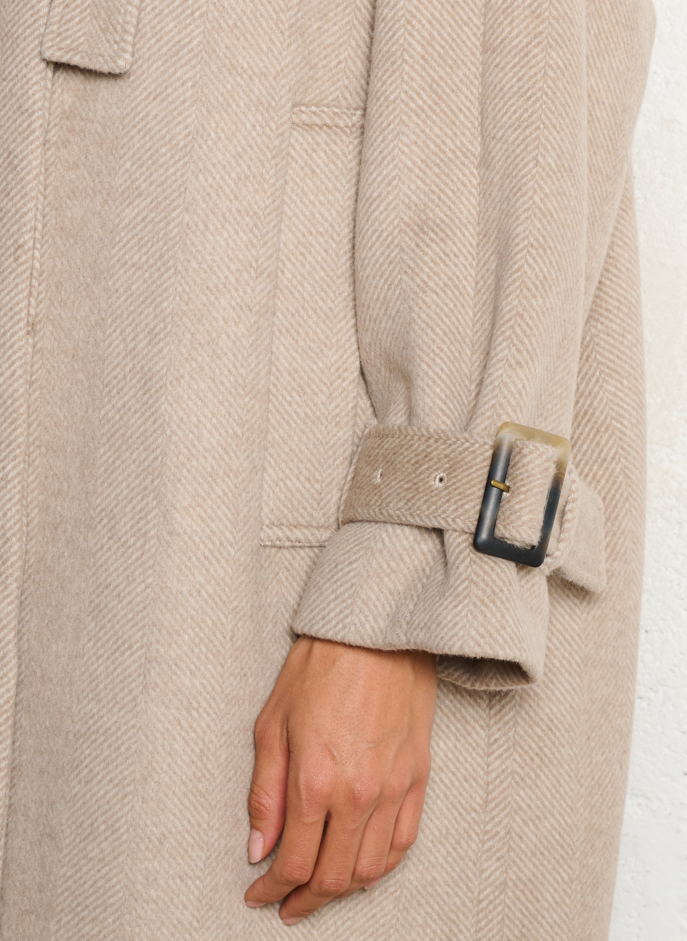 Mid-length wool-blend straight-cut coat DAMSON MADDER Grey