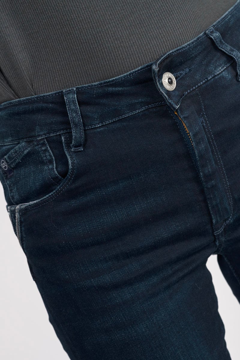 High-waisted straight push-up jeans, length 34 LE TEMPS DES CERISES Blue