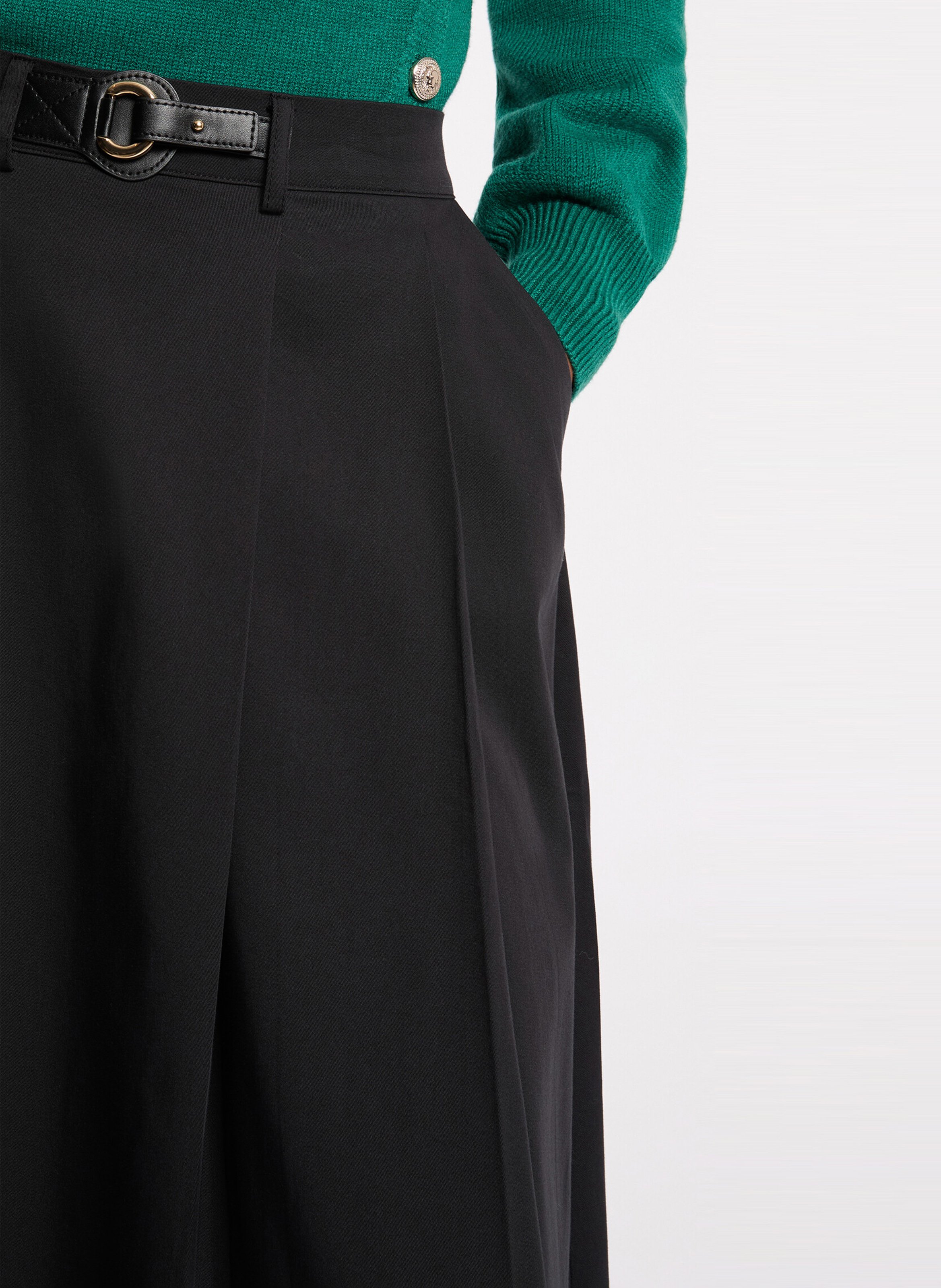 A-line midi skirt MORGAN Black