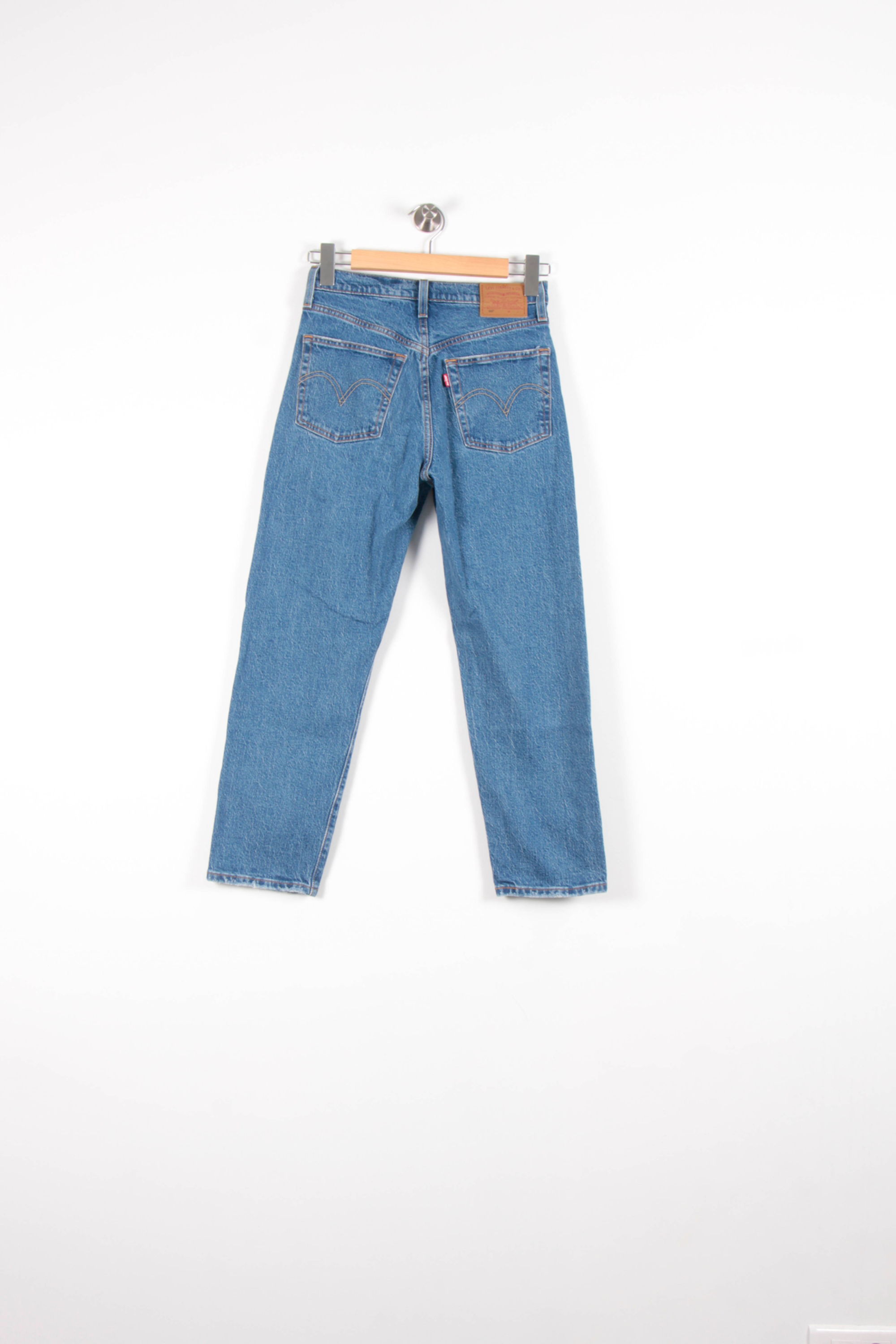 Cropped slim jeans with studs LEVI'S - Seconde main Blue