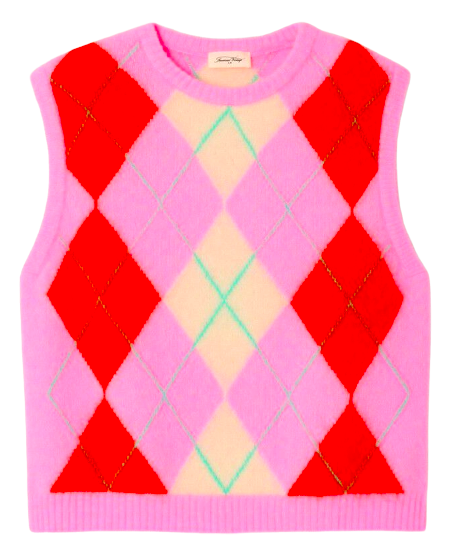 Pull col rond jacquard AMERICAN VINTAGE Rose