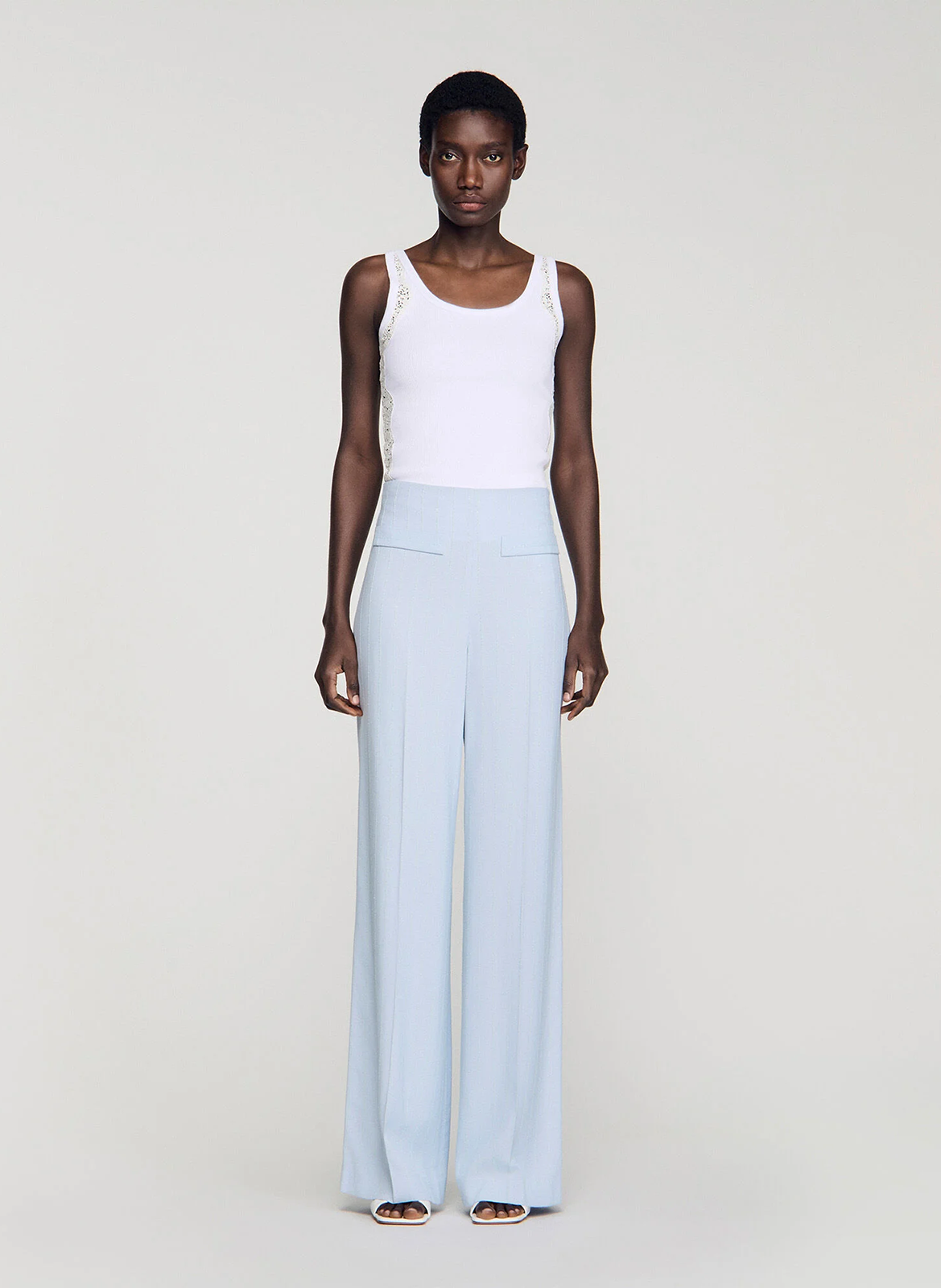 Low-cut loose-fit dress SANDRO Blue