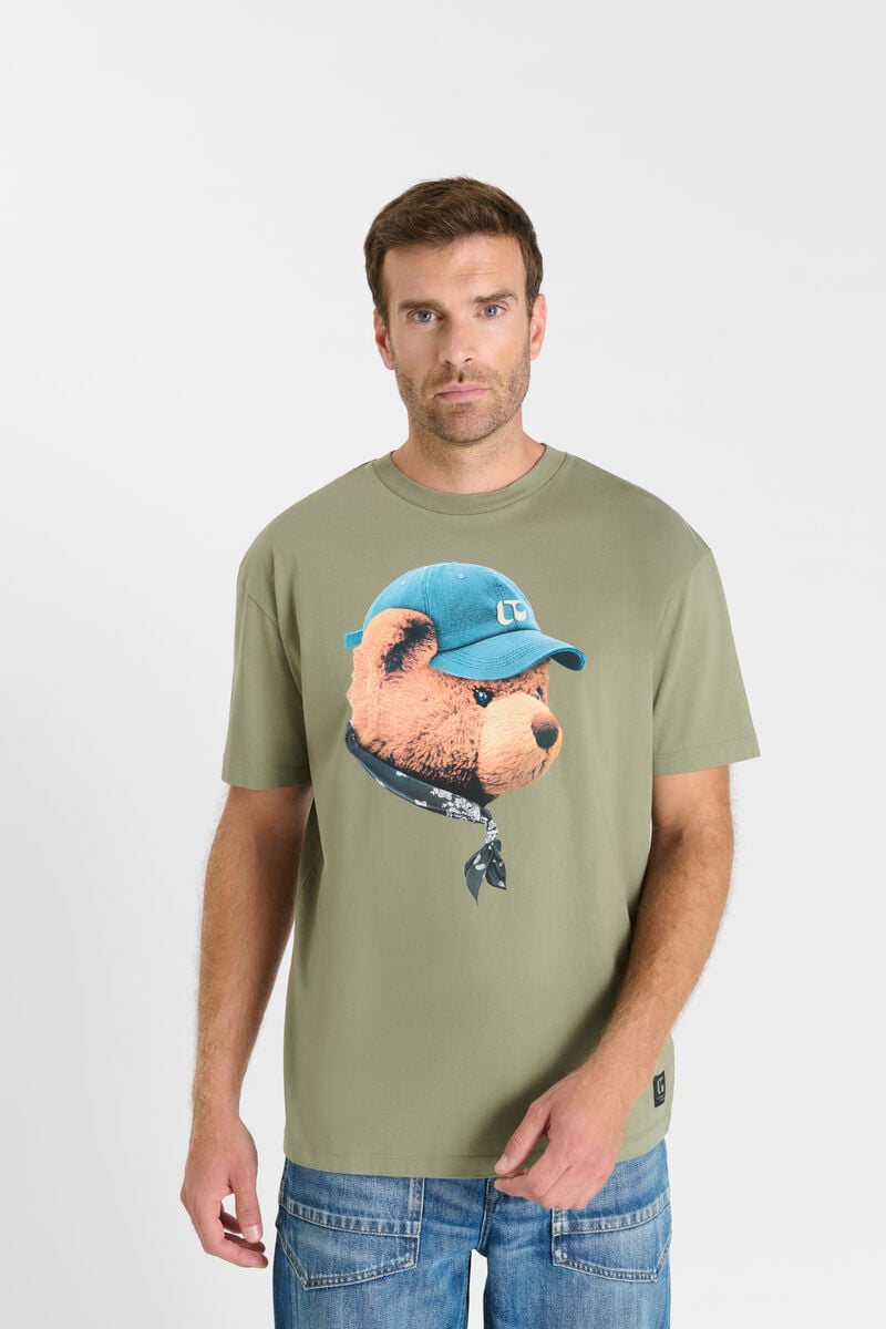 Tommy Badge T-shirt LE TEMPS DES CERISES Khaki