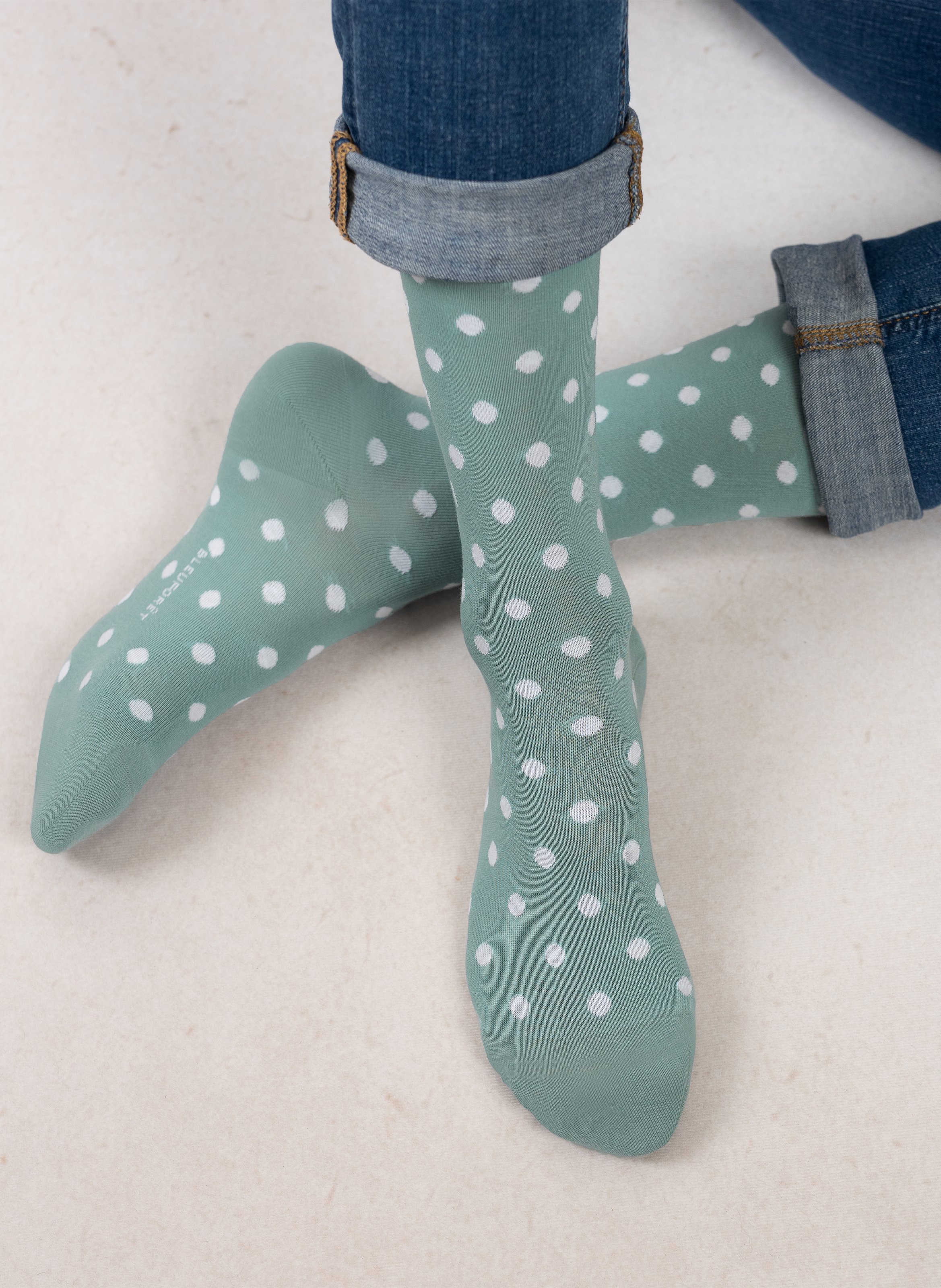 Sokken met print - katoenblend BLEUFORET Groen