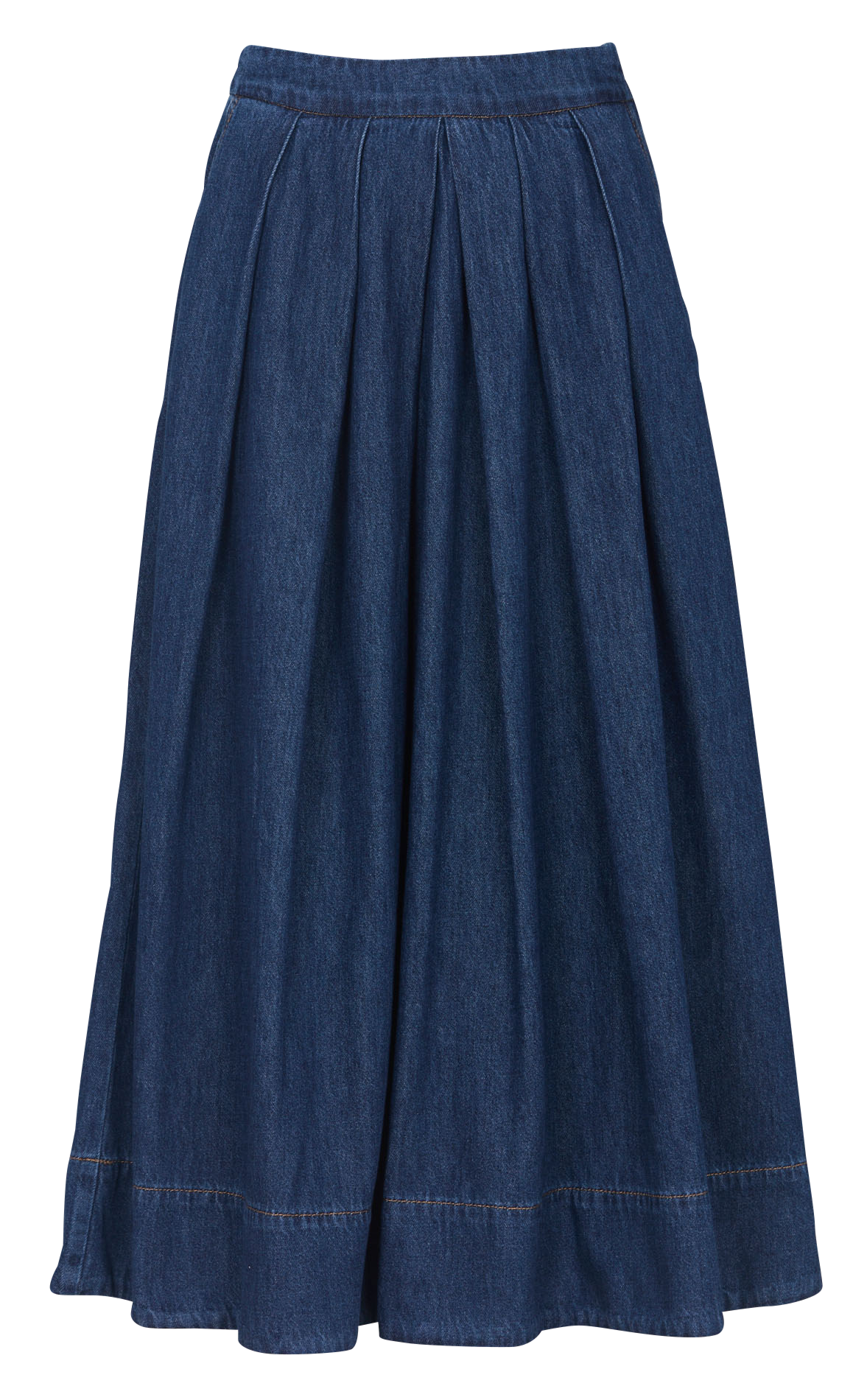 Flared cotton midi skirt MAISON 123 Blue