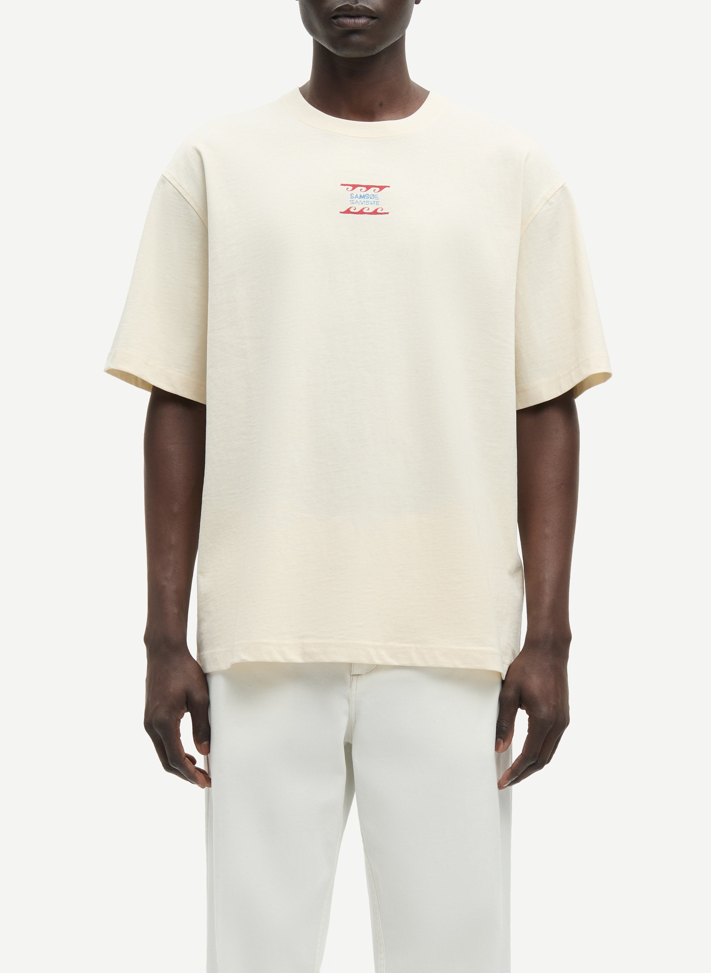 Rundhals-T-Shirt aus Bio-Baumwoll-Mix SAMSOE SAMSOE Mehrfarbig