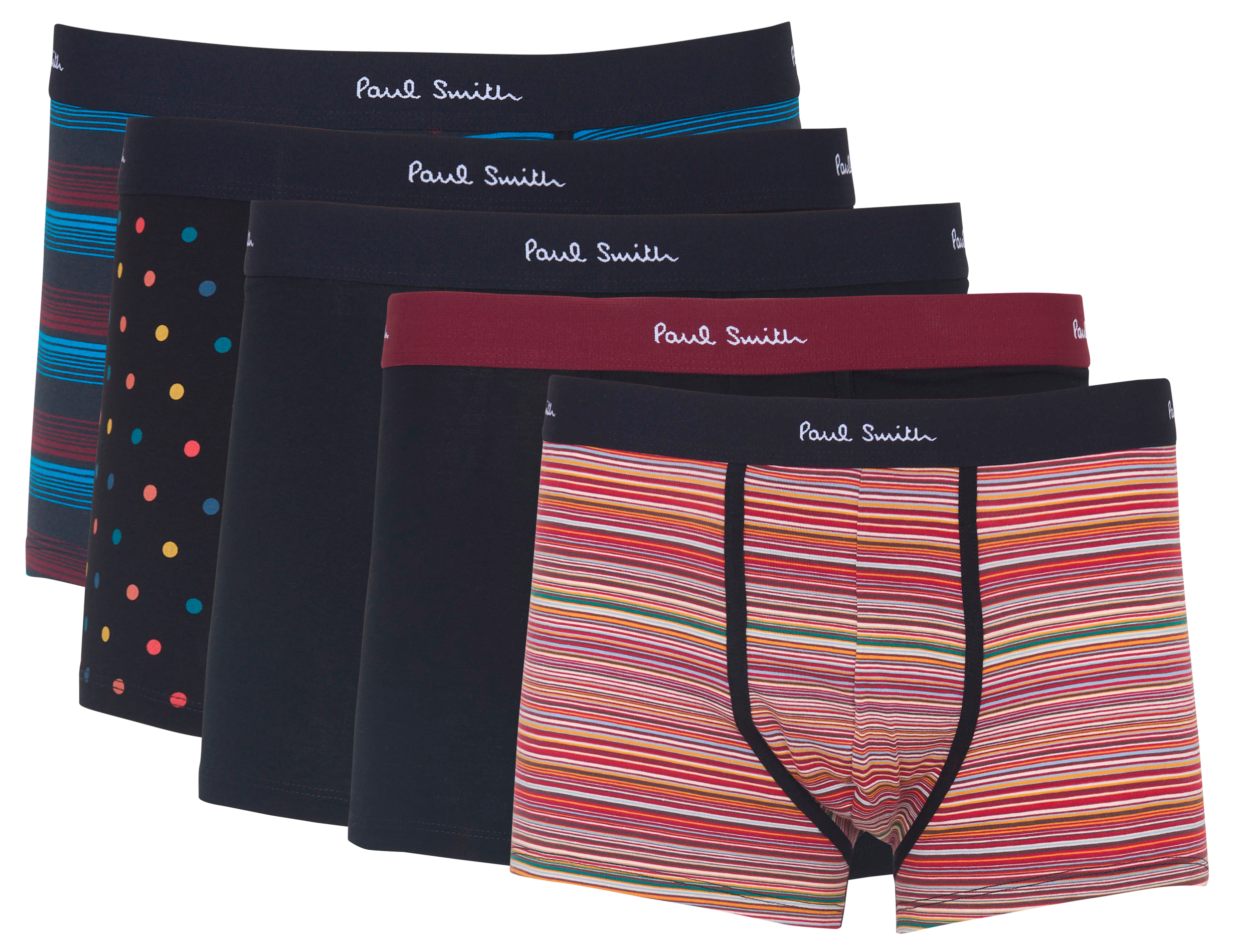 Pack mit 5 Bio-Baumwoll-Boxershorts PAUL SMITH Weiss
