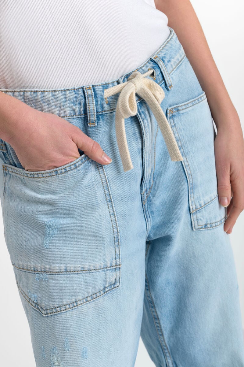 Loose jeans, wide leg, length 34 LE TEMPS DES CERISES Blue