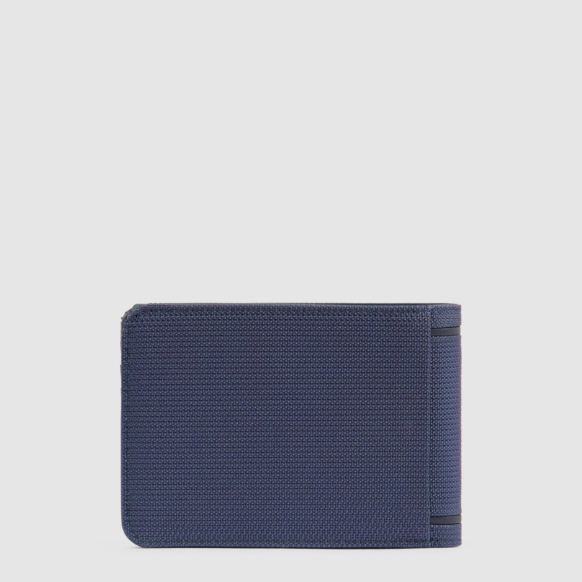Men's wallet with ID card holder flap PIQUADRO Blue
