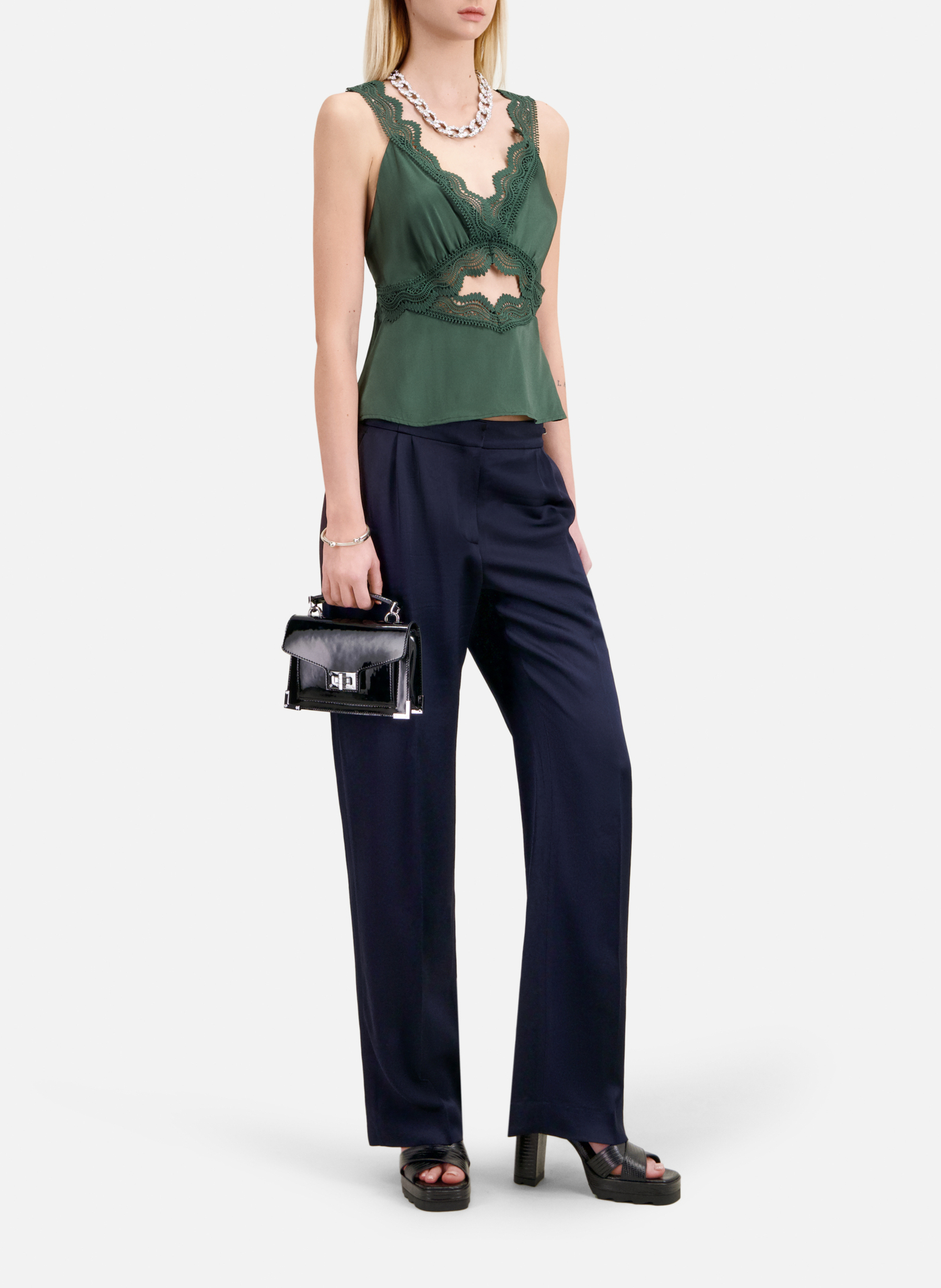 Pantalon droit à pinces THE KOOPLES Bleu